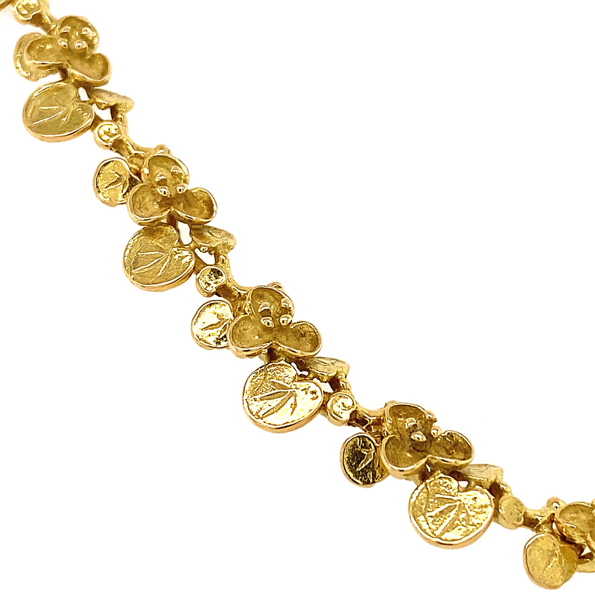 Gold fantasy necklace 14 kt