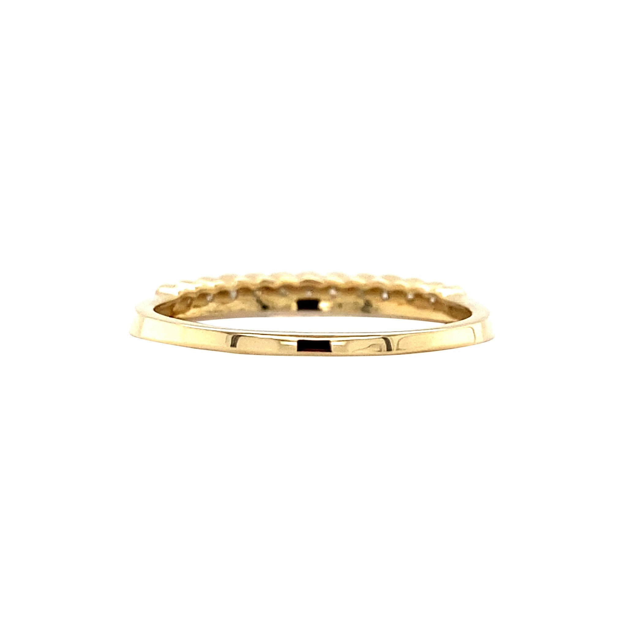 Gouden memoire ring met diamant 18 krt