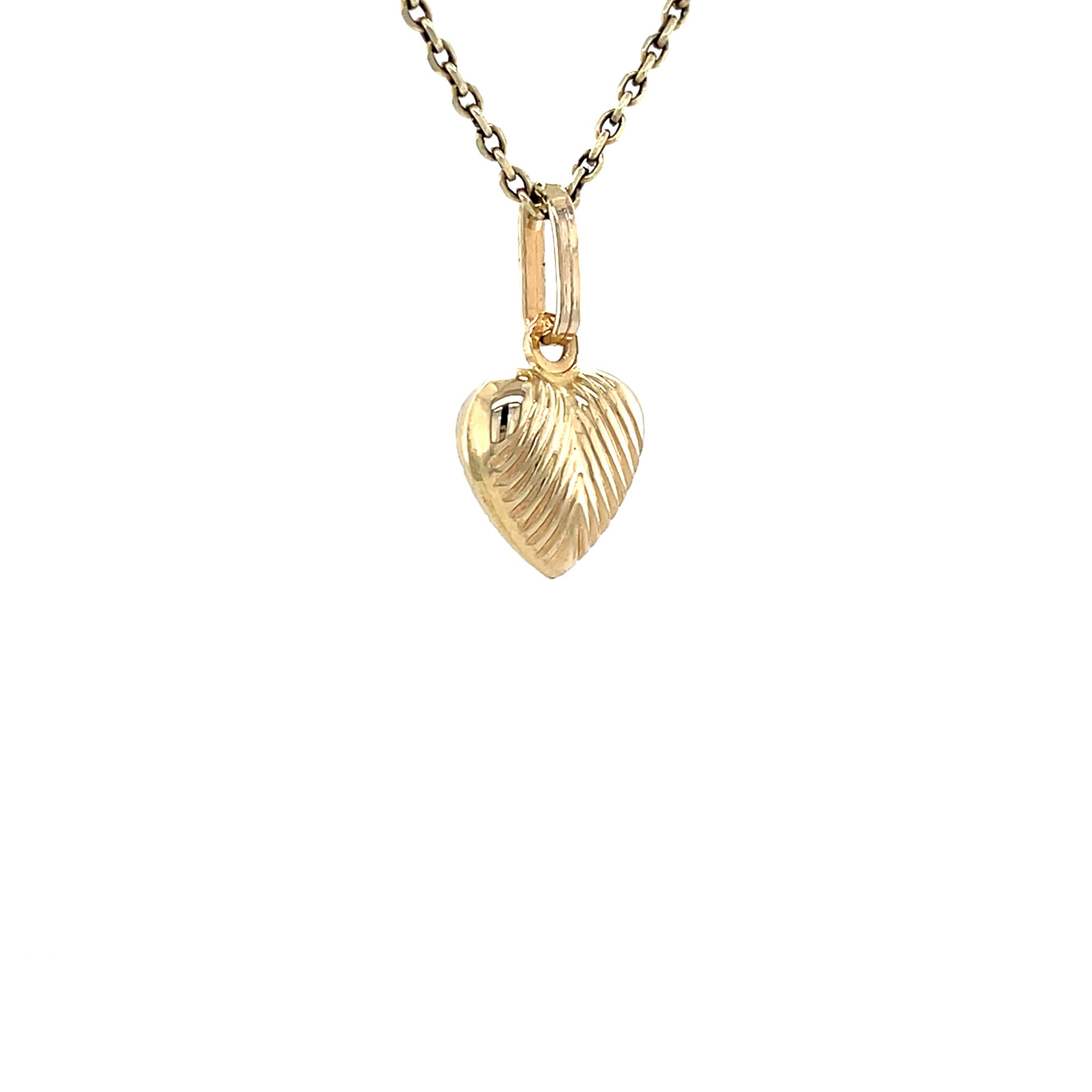 Gouden vintage hart hanger 14 krt