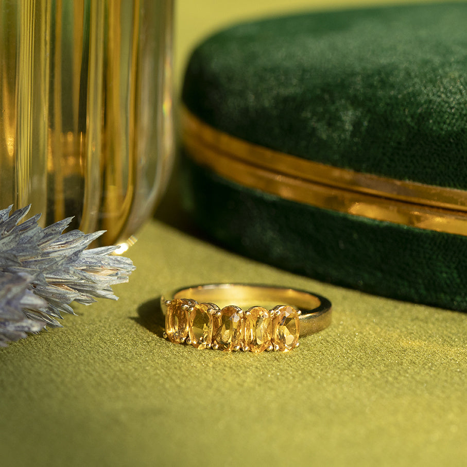 Josephine ring 14 krt - Golden hour