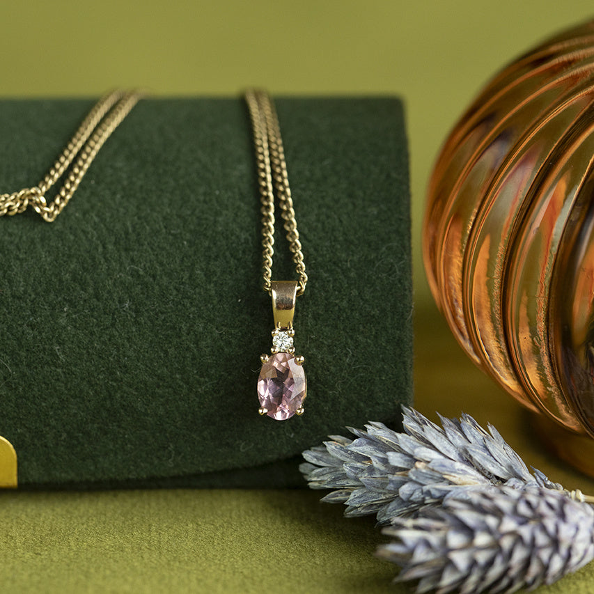 Grace hanger 14 krt - Pink sakura