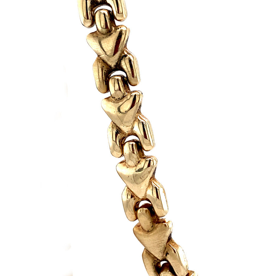 Gouden fantasie collier 14 krt