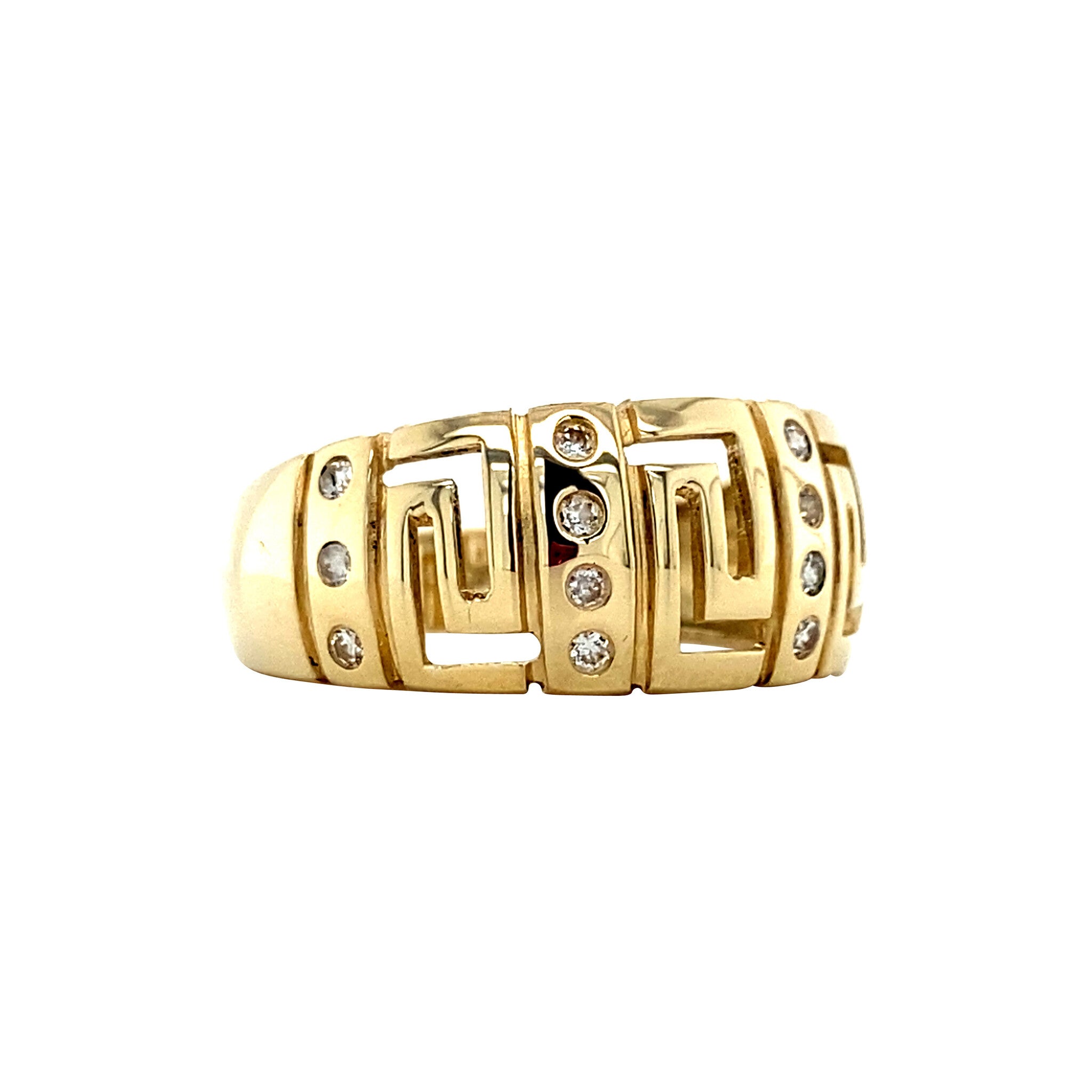 Vintage ring with zirconia 12 kt