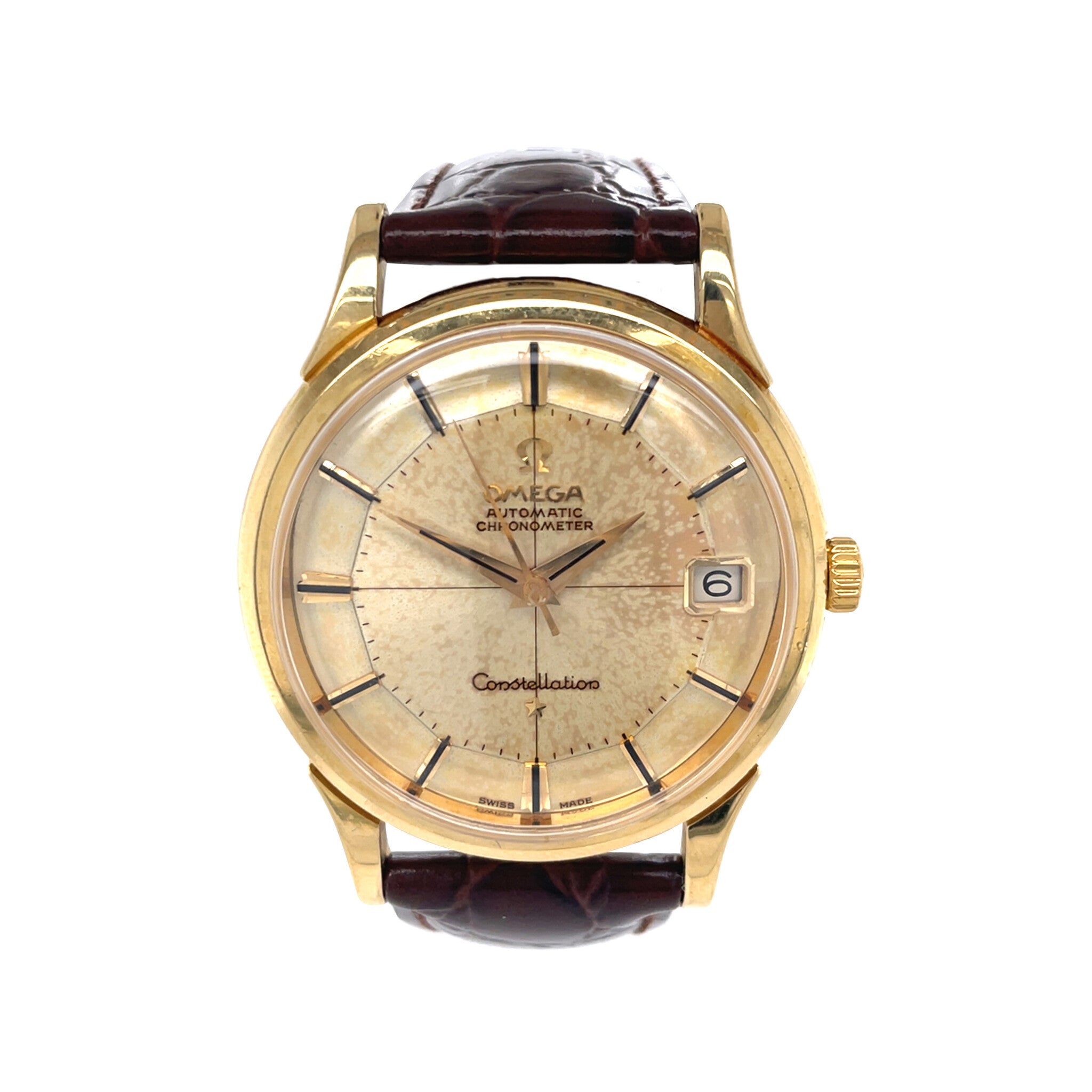 Vintage Omega Pie Pan constellation horloge 18 krt