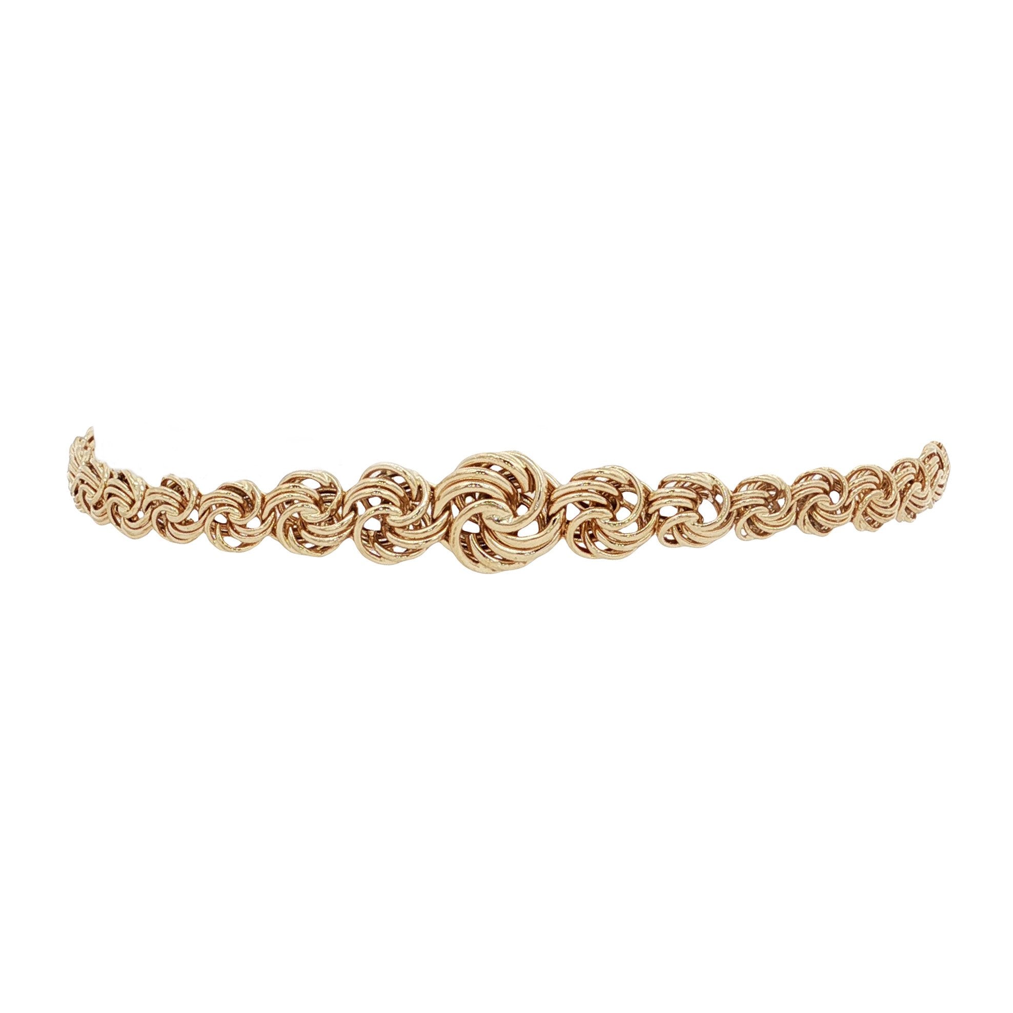 Gouden vintage fantasie armband 14 kt