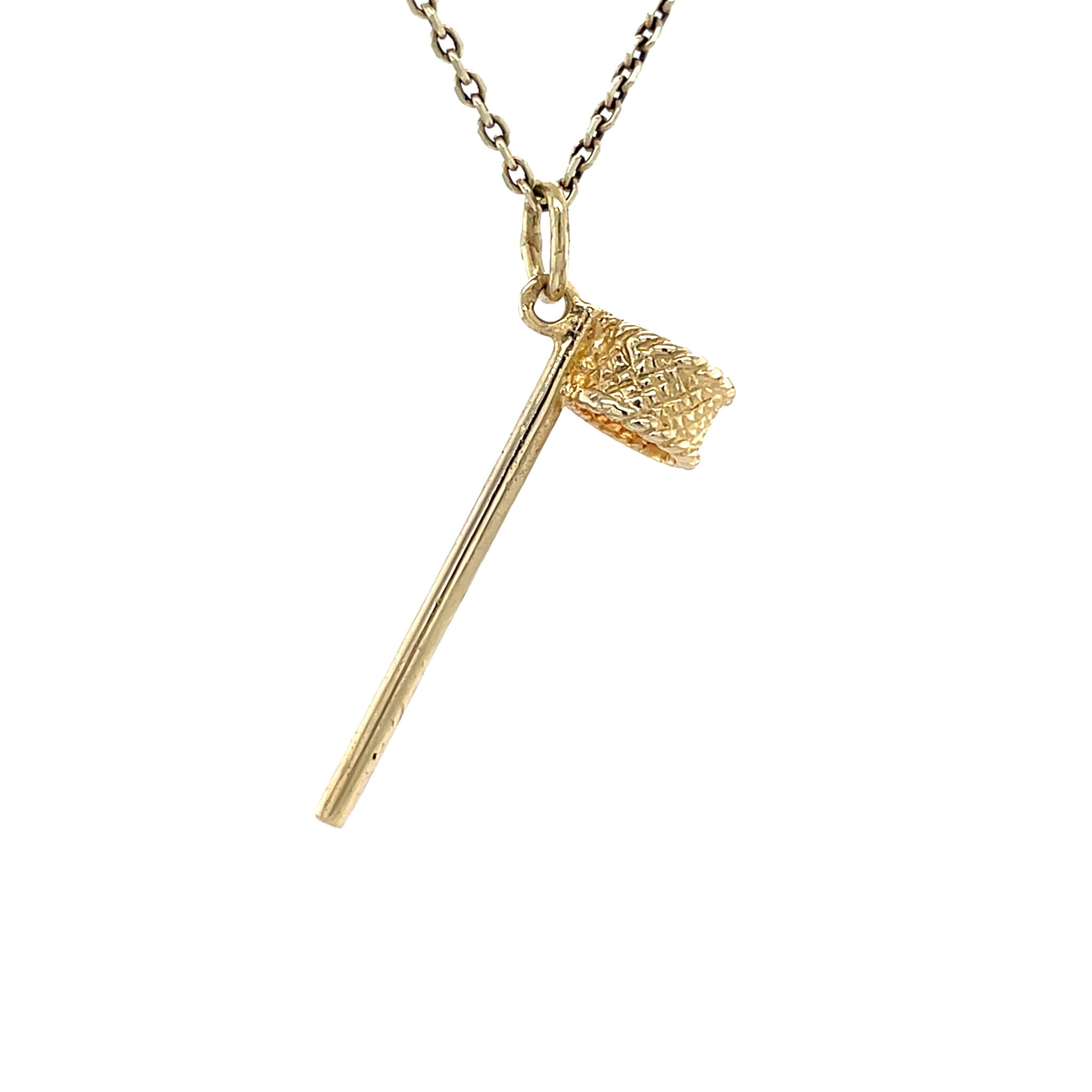 Gold vintage korfball post pendant 14 kt
