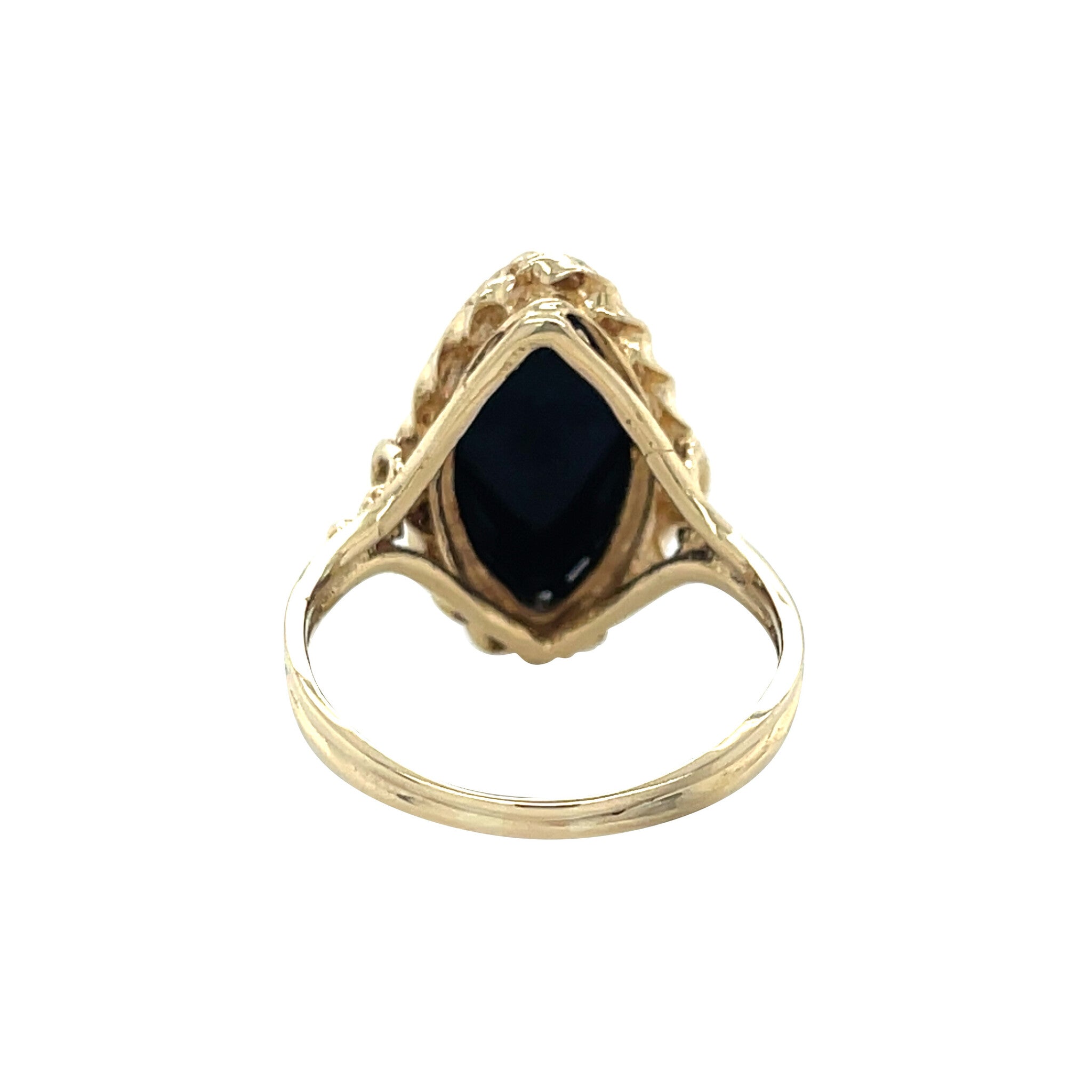 Vintage ring met onyx 12 kt