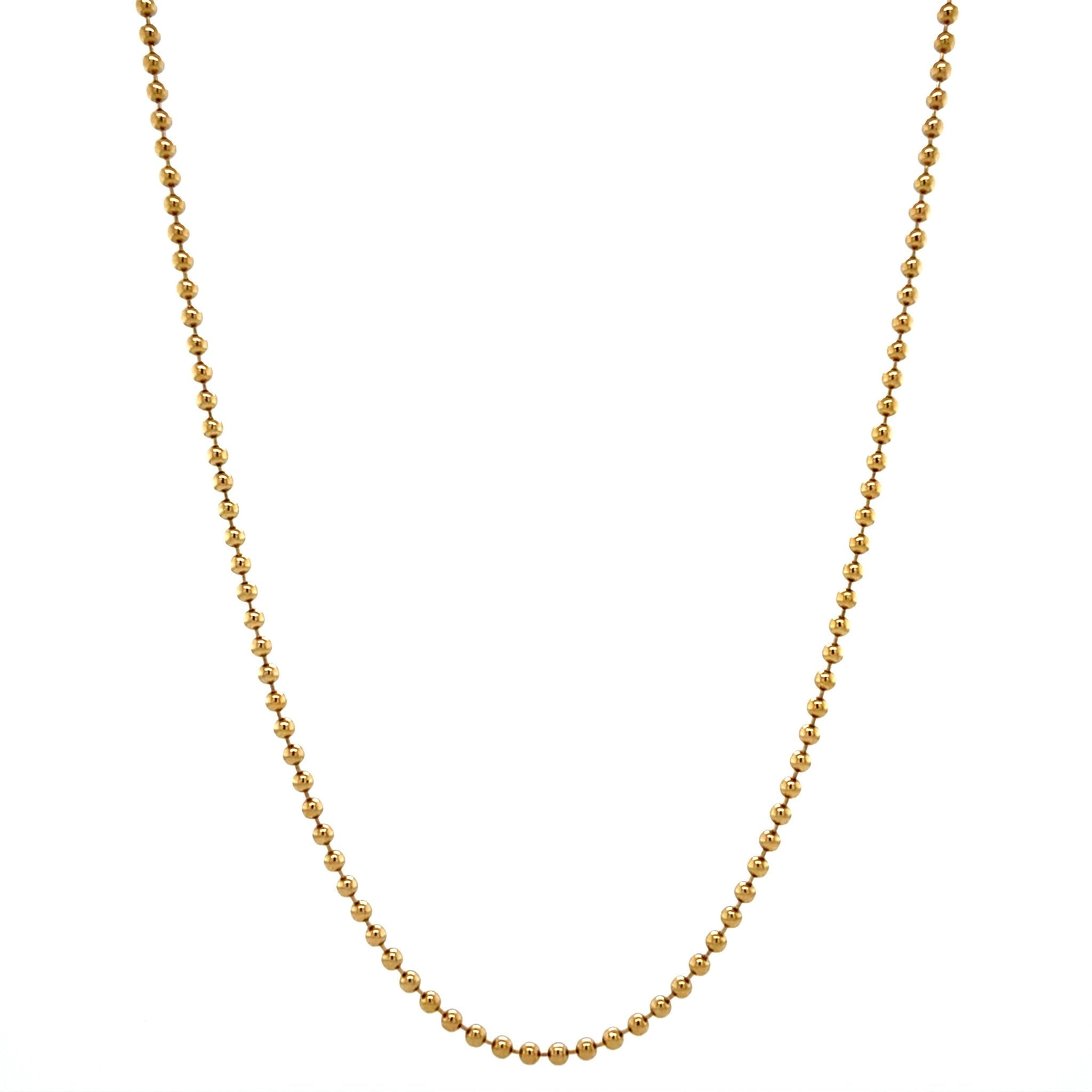 18 kt gold beaded necklace
