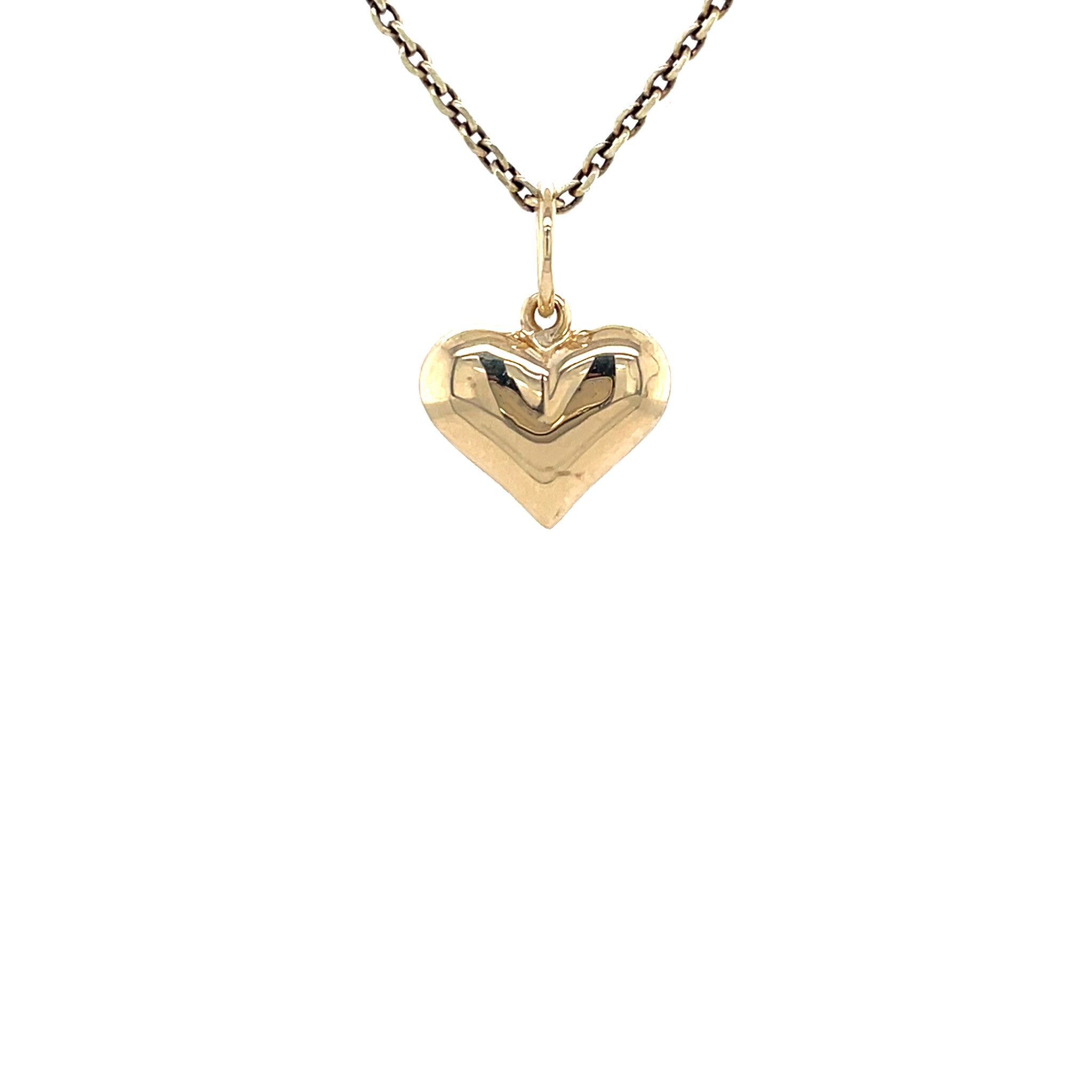 14 kt gold heart pendant