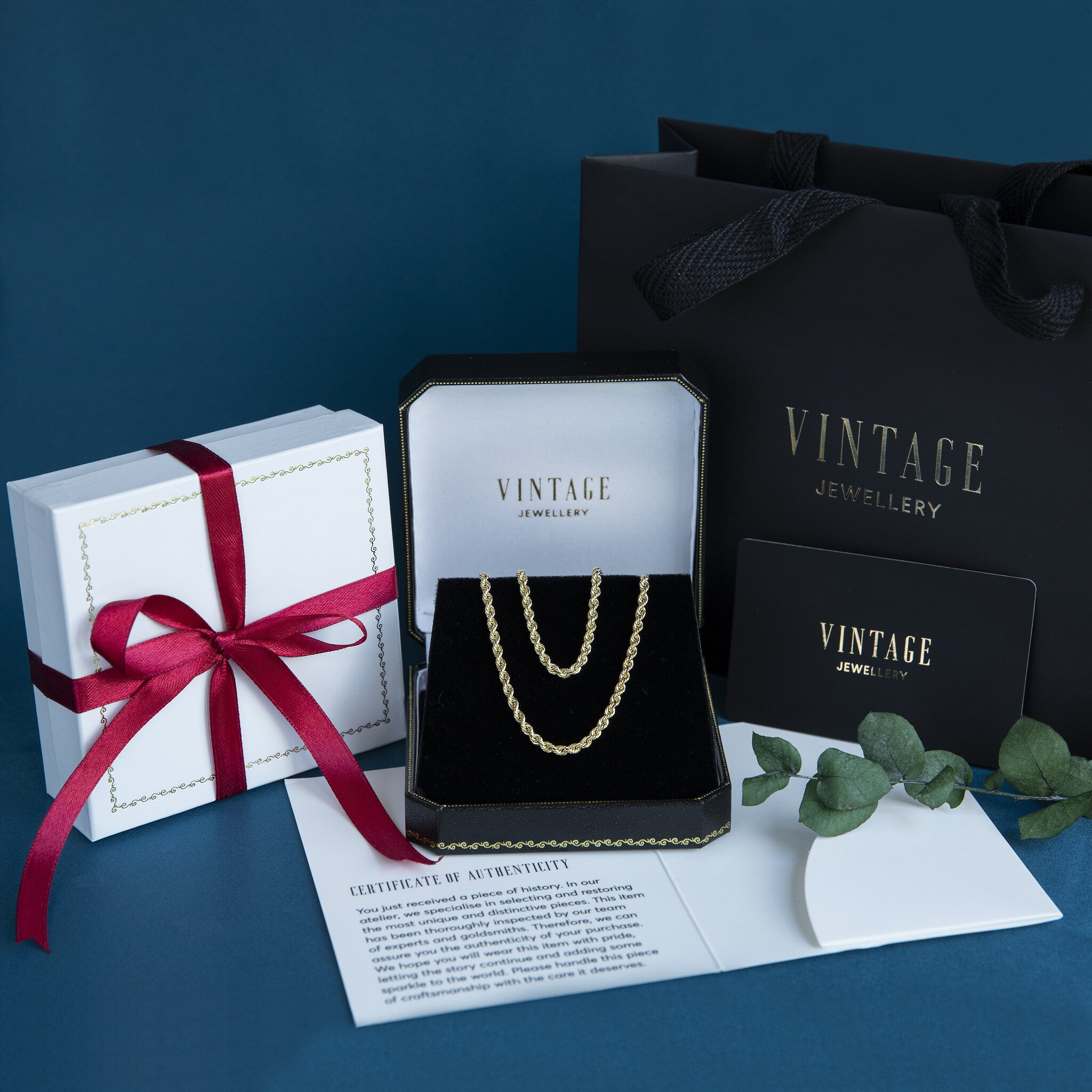 Gouden vintage anker collier 14 krt