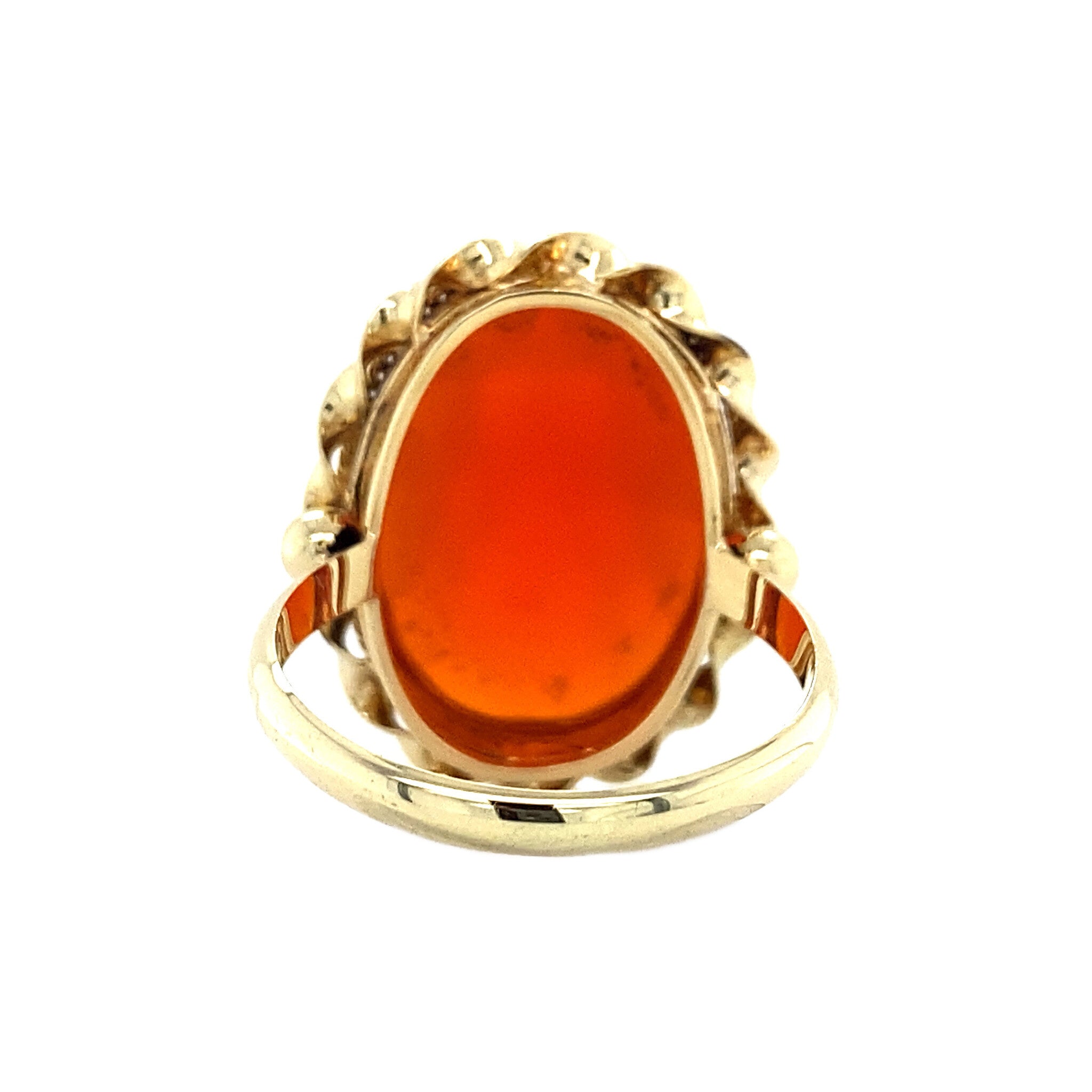 Gouden ring met carneool 14 krt