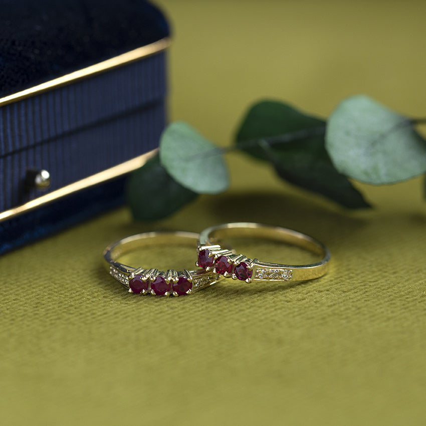 Katharine ring 14 krt - Ruby Ruby