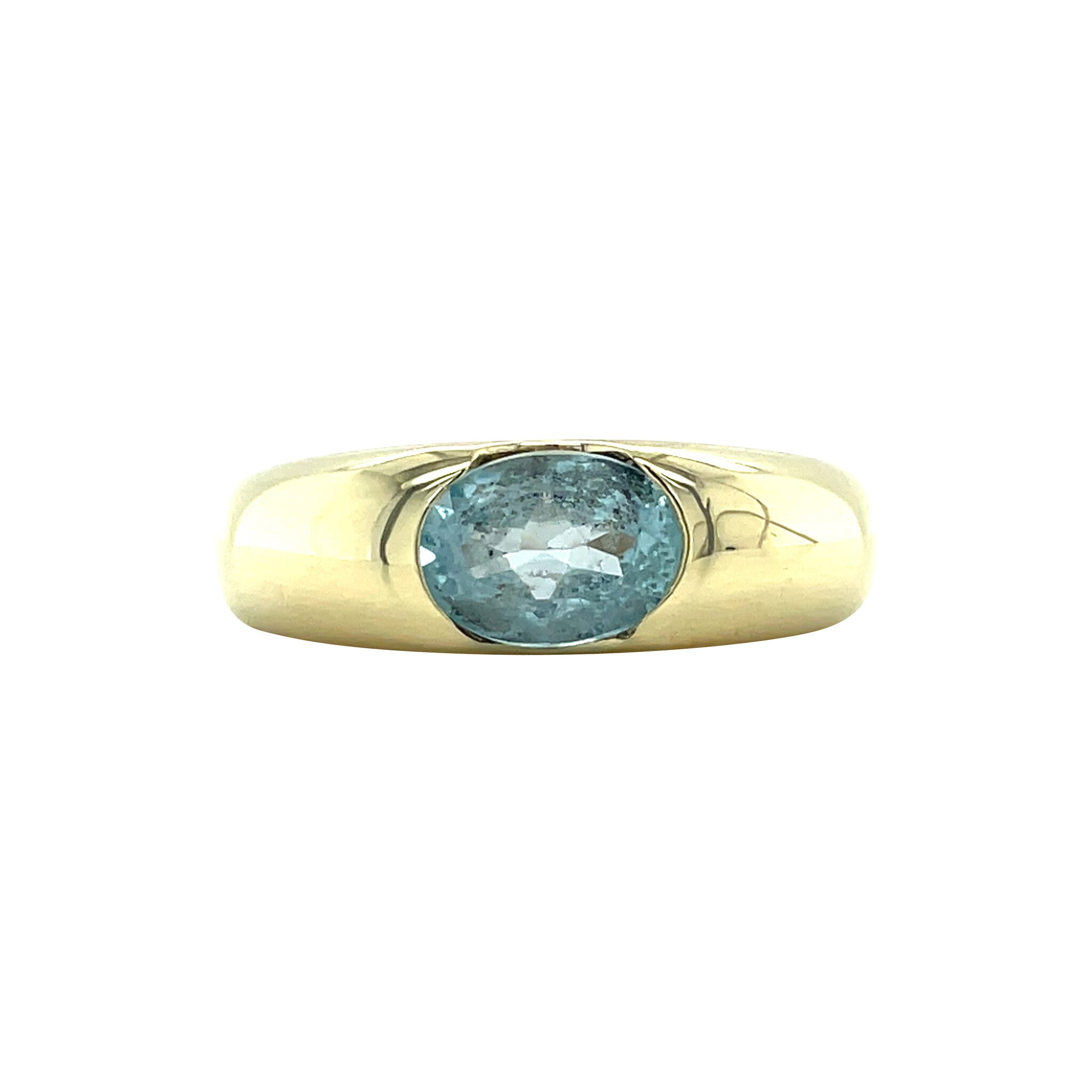 Gold vintage ring with topaz 14 kt