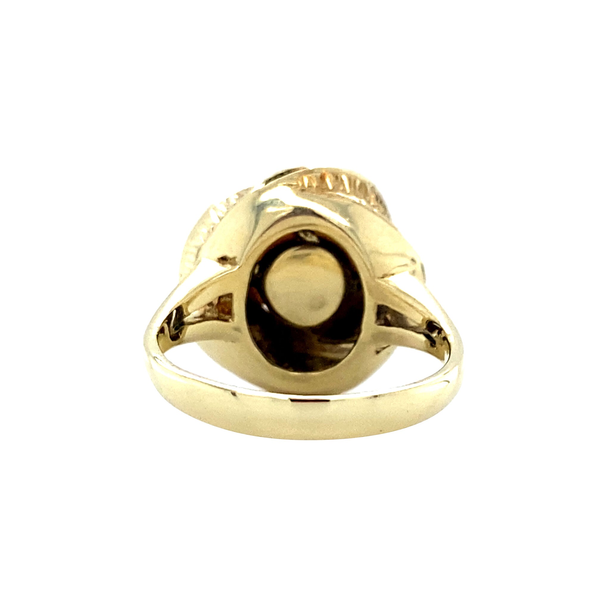 14 kt gold ring with pearl
