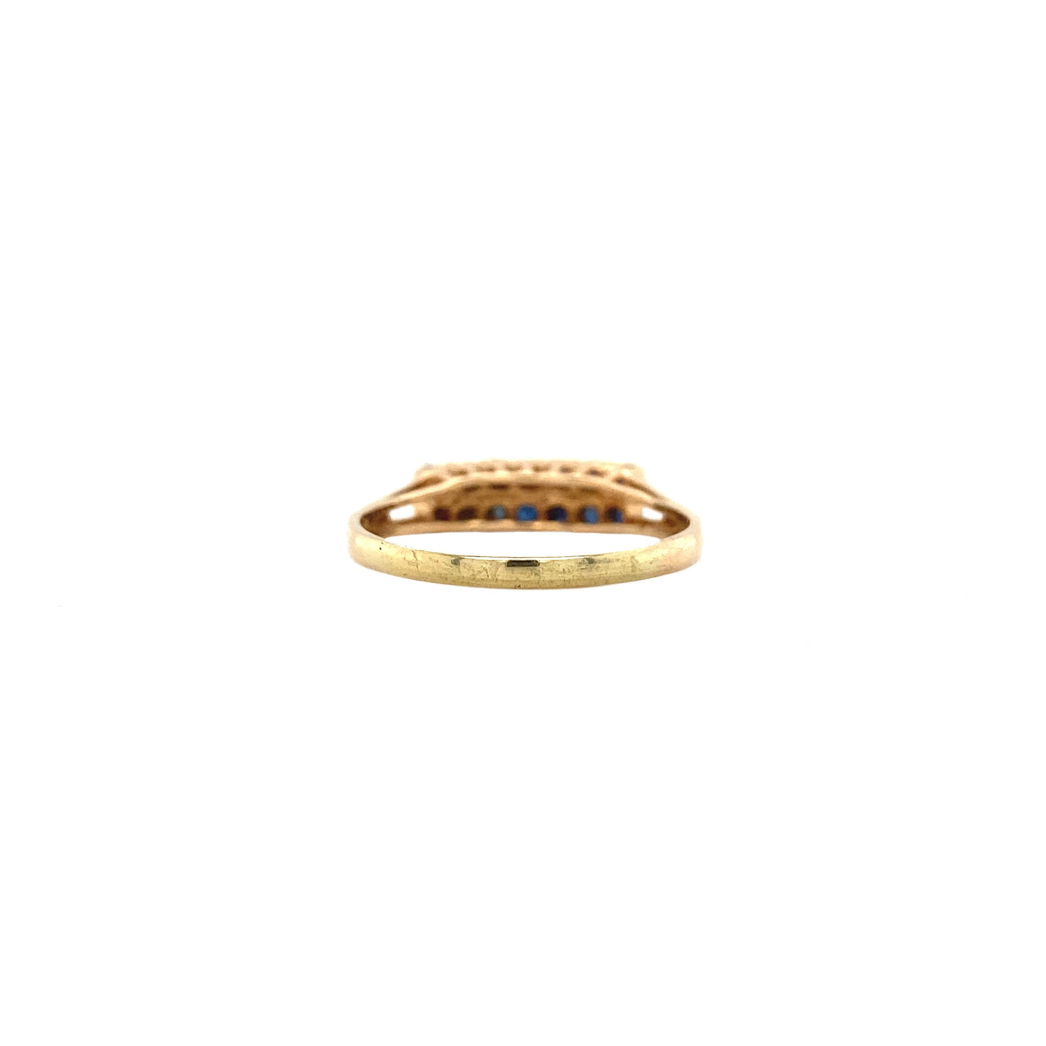 Gouden ring met saffier 14 krt