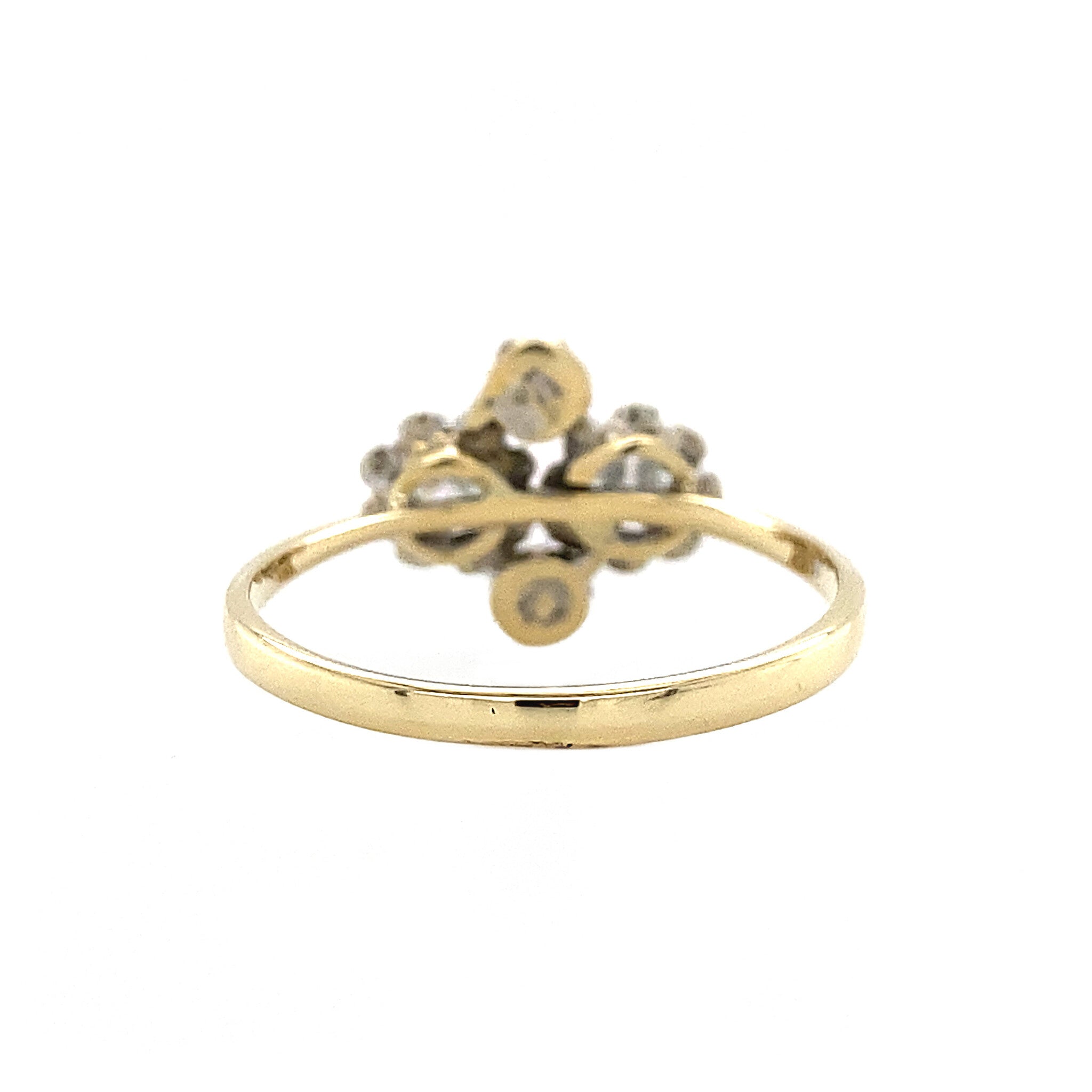 Gouden ring met diamant 14 krt