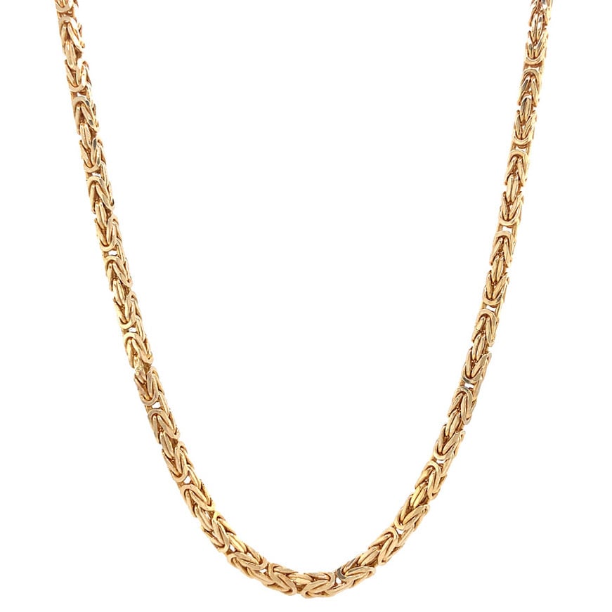 Gold necklace king link 60 cm 14 krt