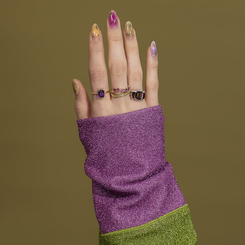 Ring met amethist 9 kt