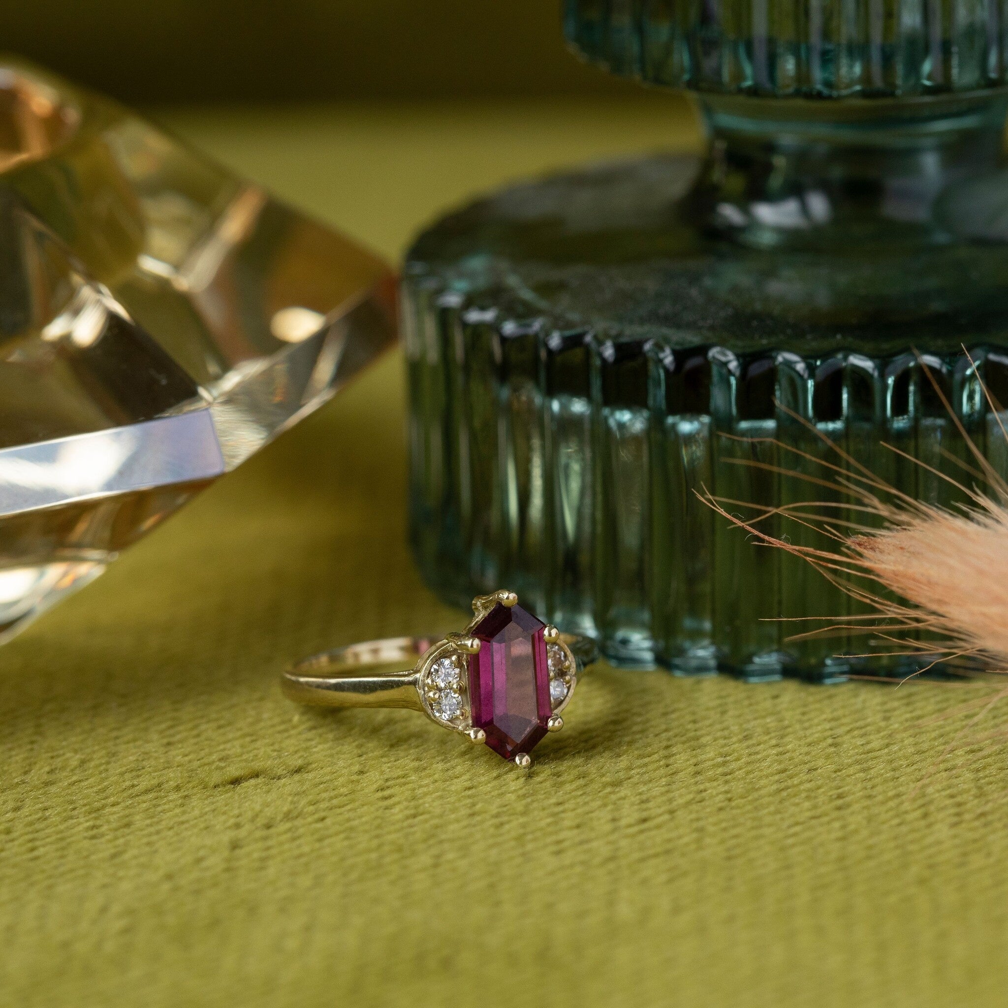 Brigitte ring 14 krt - Lavender Love