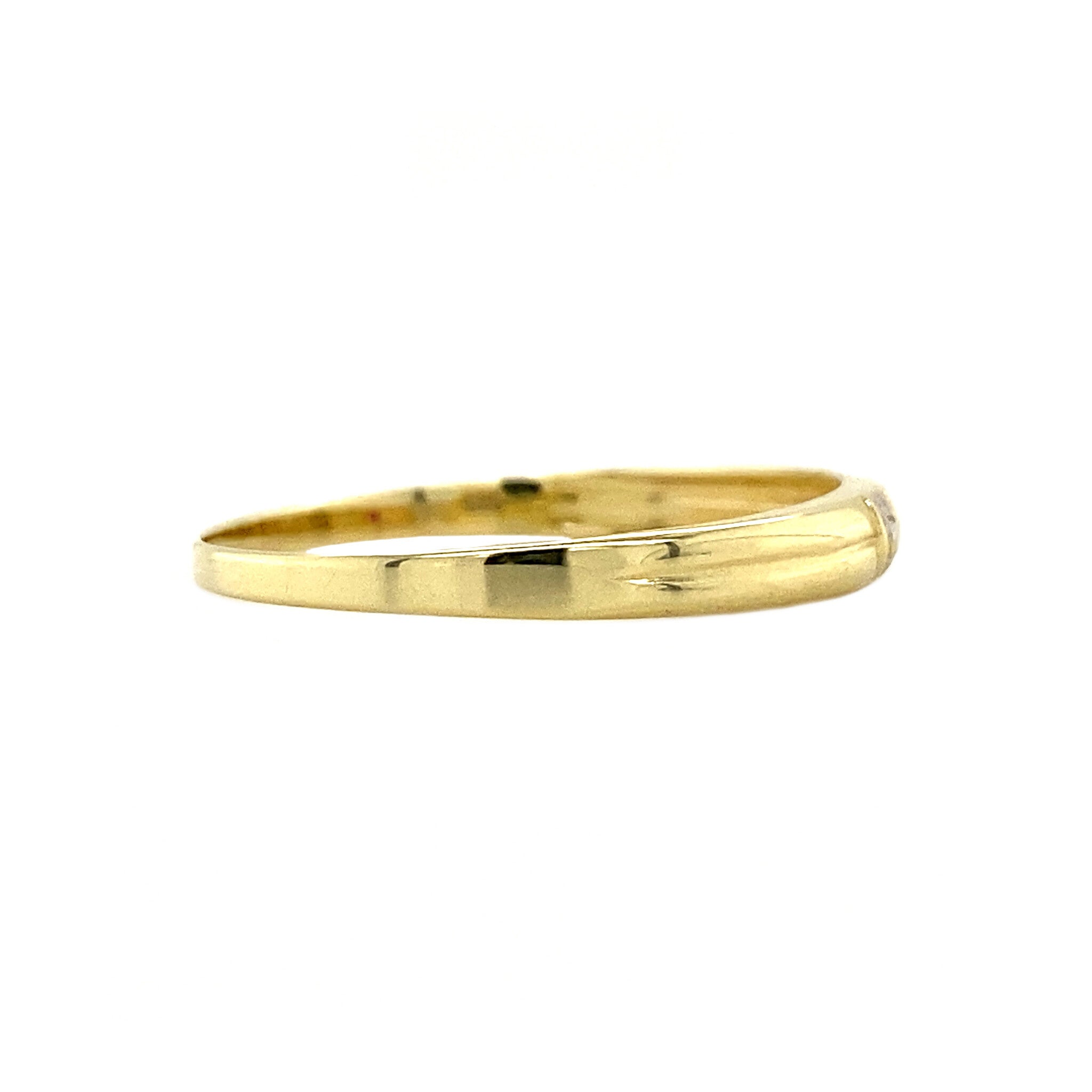 Bicolour gold ring with ruby 14 krt