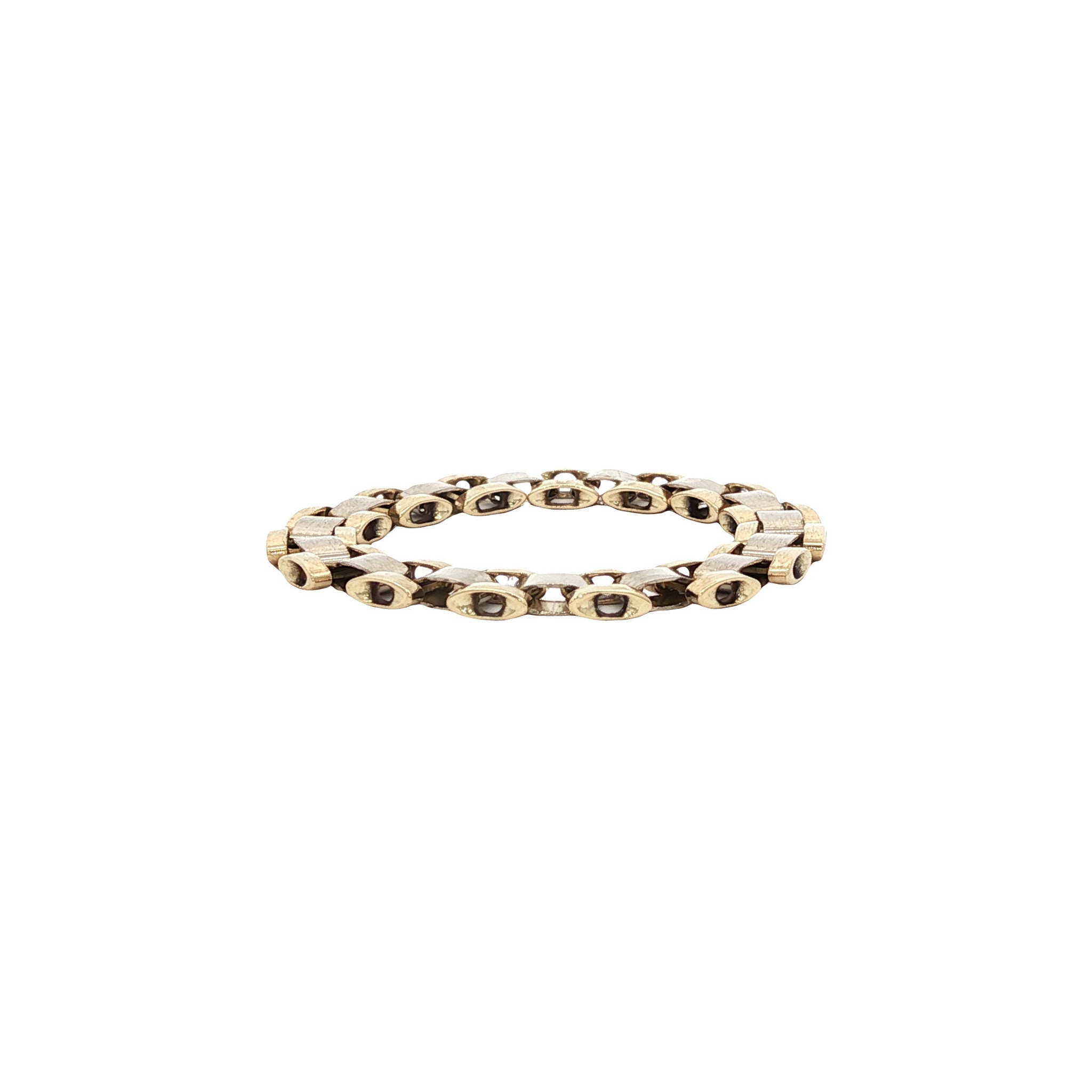 Two-tone vintage Rolex 14 kt gold ring