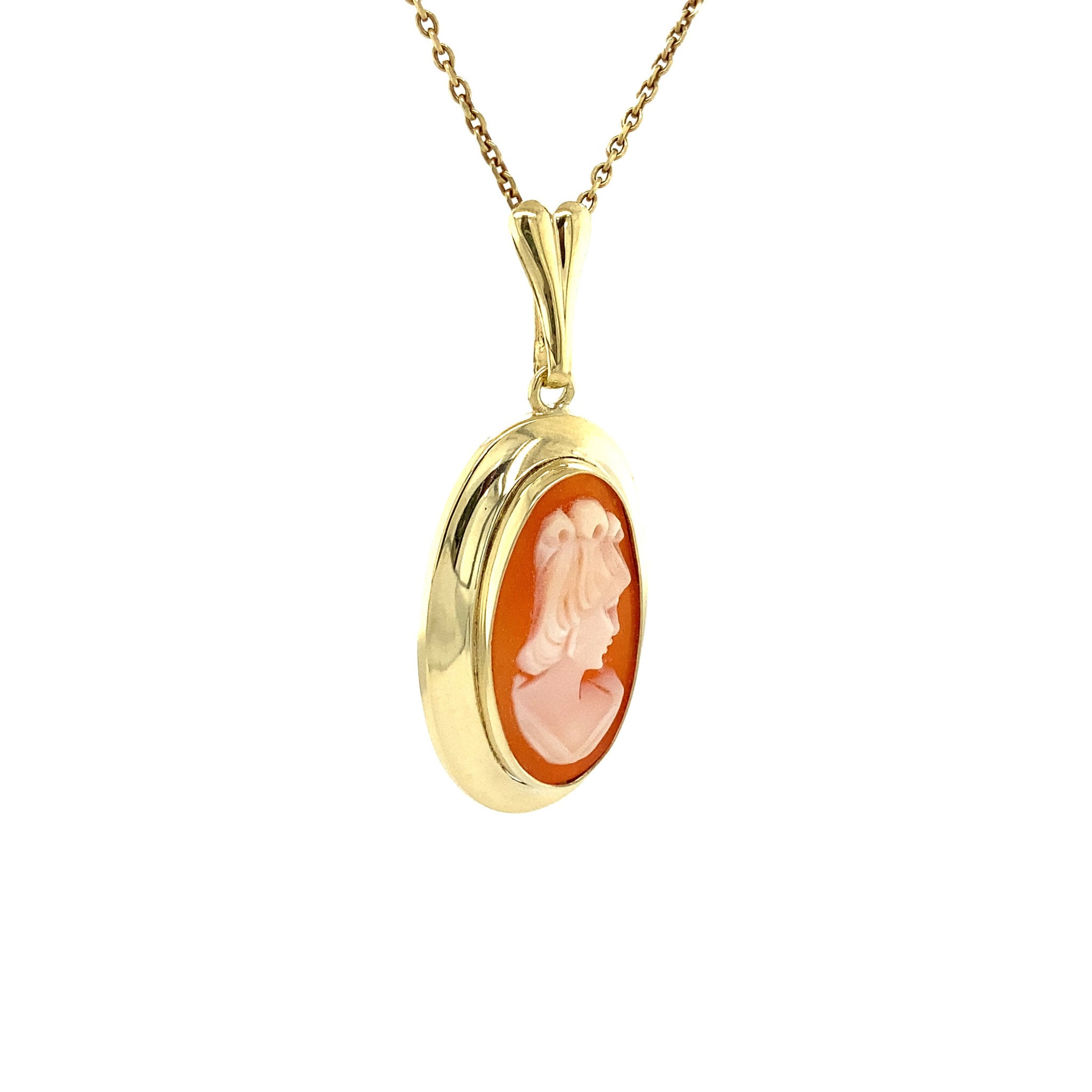 Gouden hanger met camee 14 krt