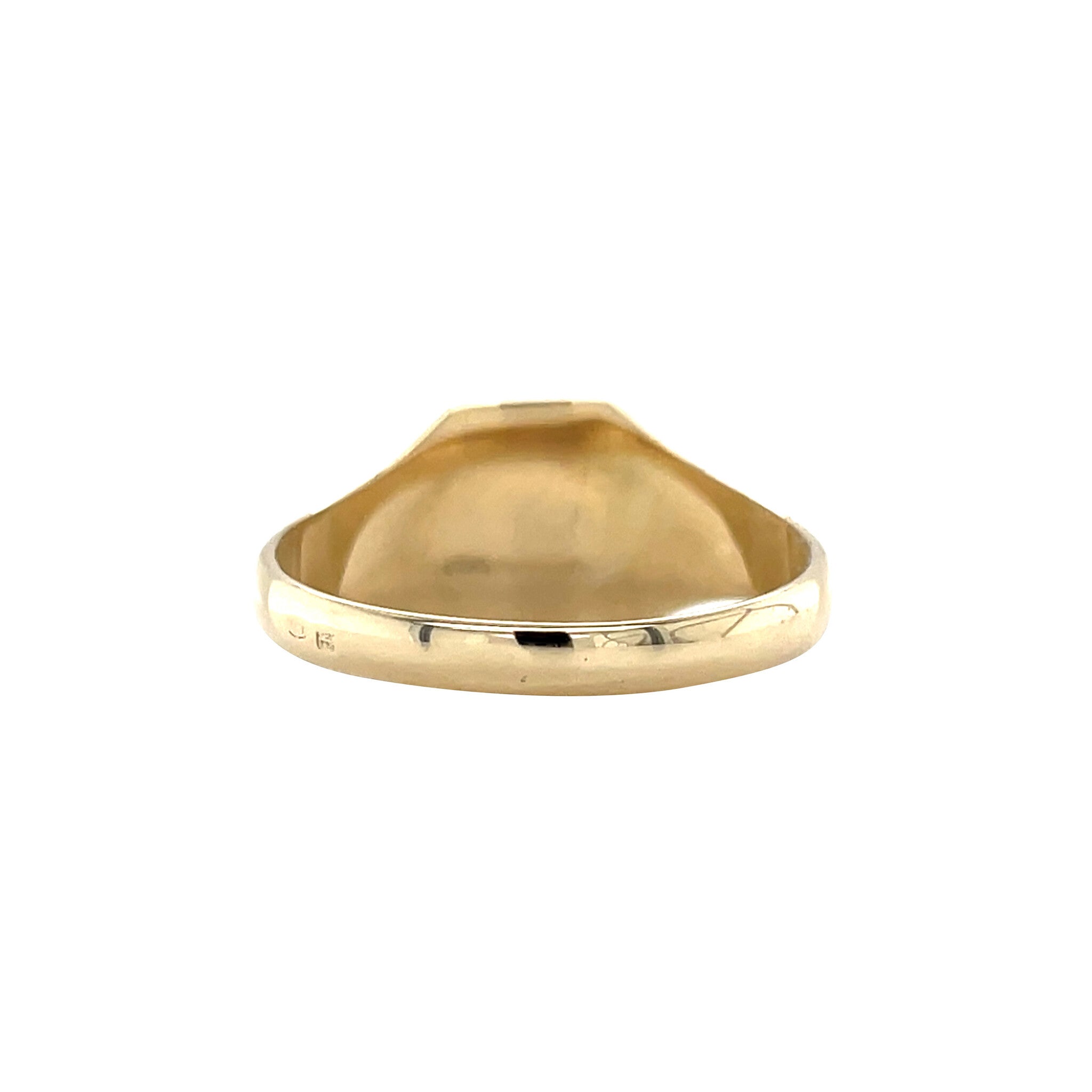 Gold vintage signet ring with engraving 14 kt