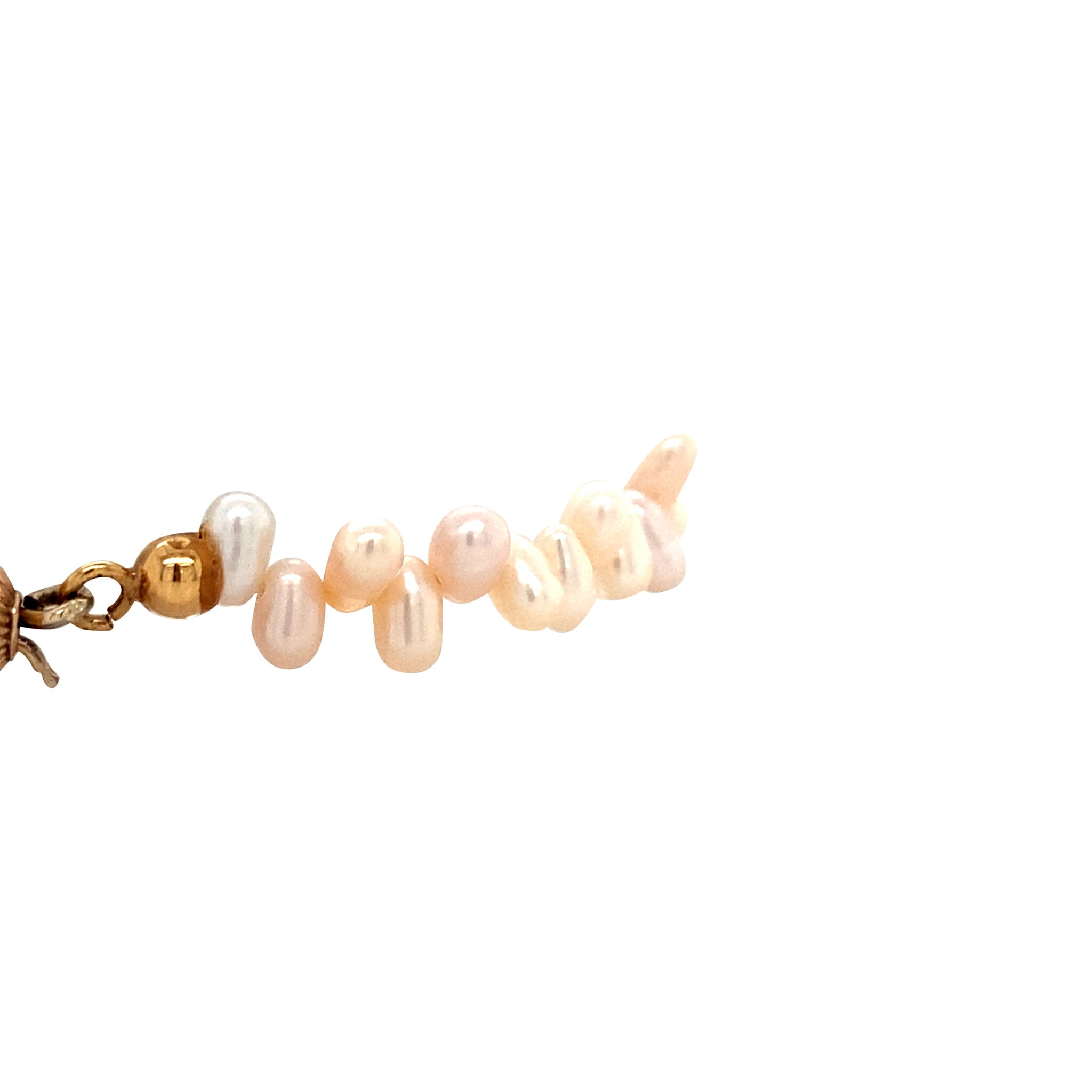 Vintage pearl bracelet with 14 kt gold clasp