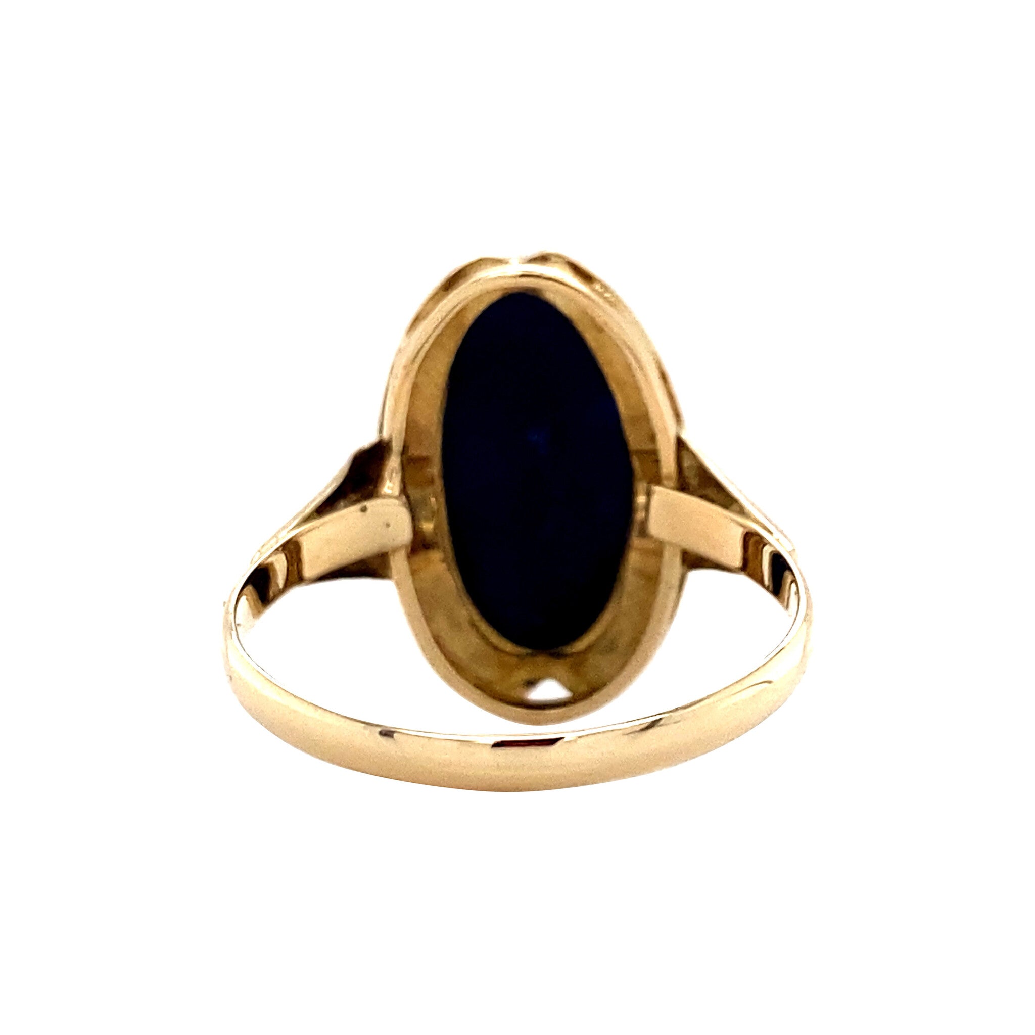 Gold ring with heliotrope 14 krt