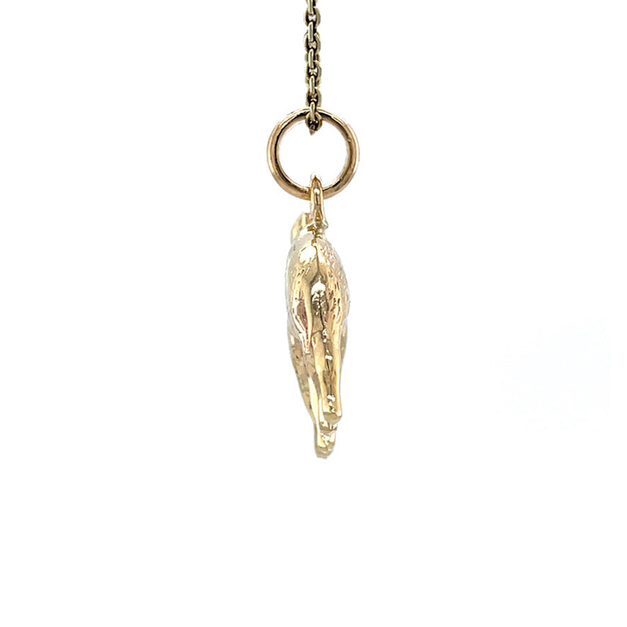 Gouden vintage kameel hanger 14 krt