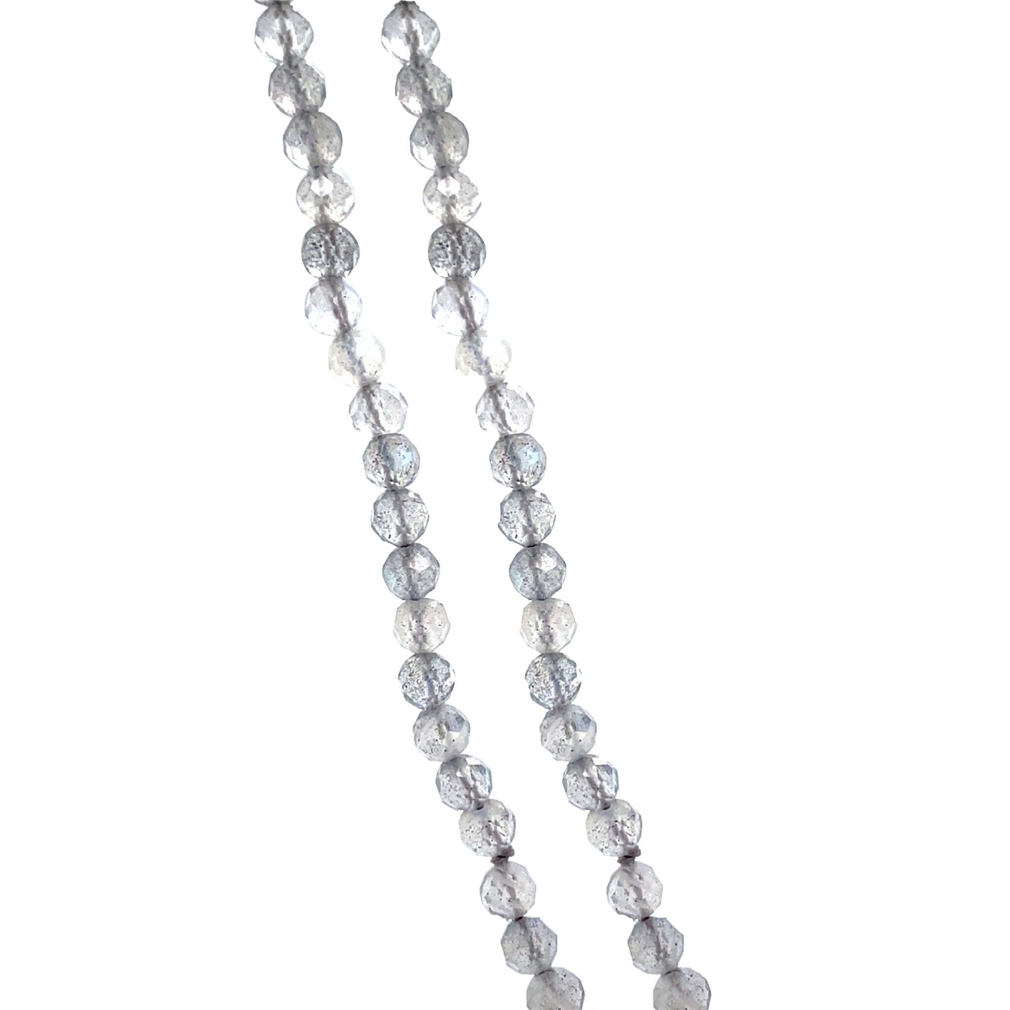 Vintage labradorite necklace with gold clasp 14 kt