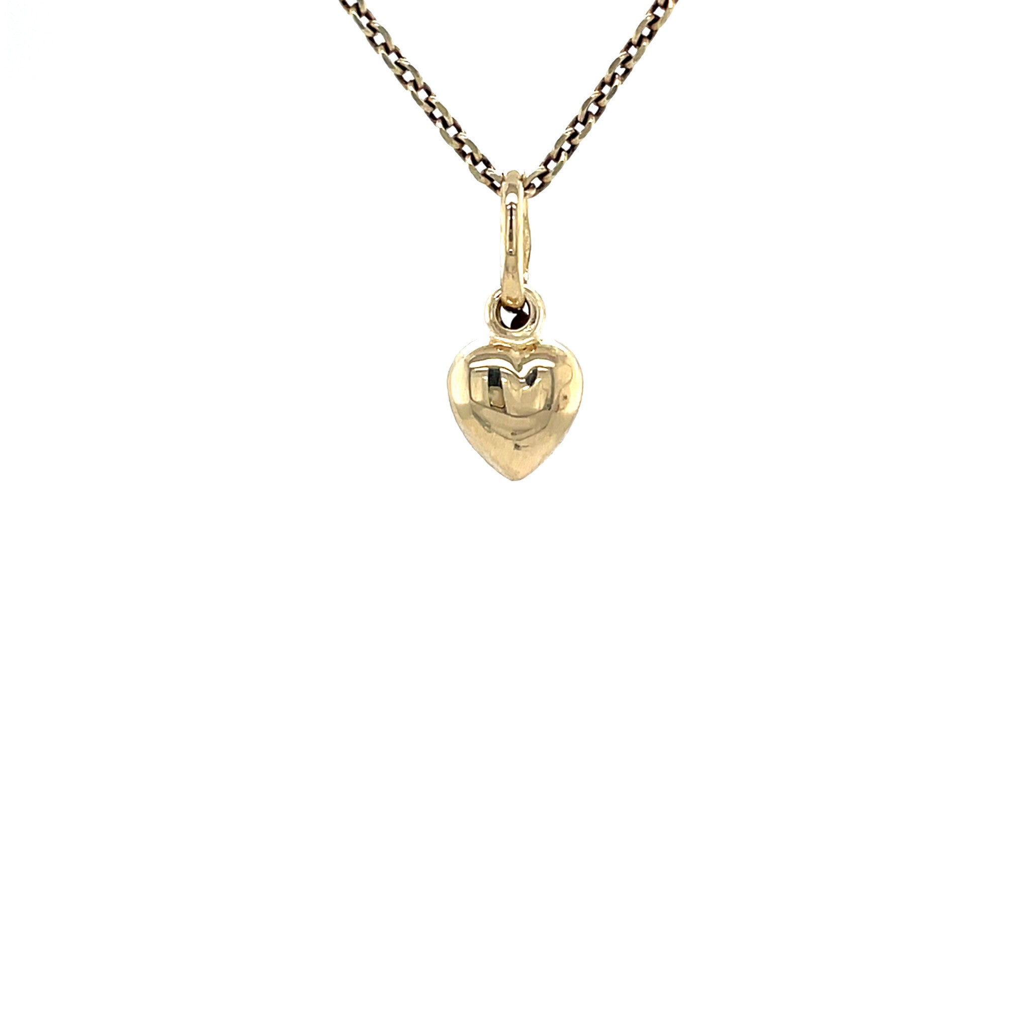 Vintage gold heart pendant 14 kt