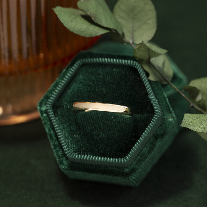 Gouden vintage gladde ring 14 kt