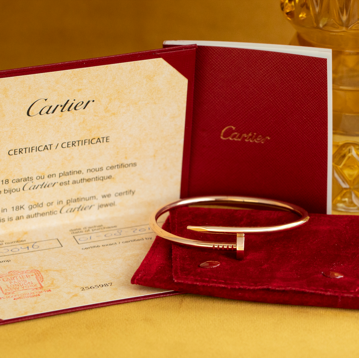 Roségouden vintage Cartier Juste un clou armband 18 kt