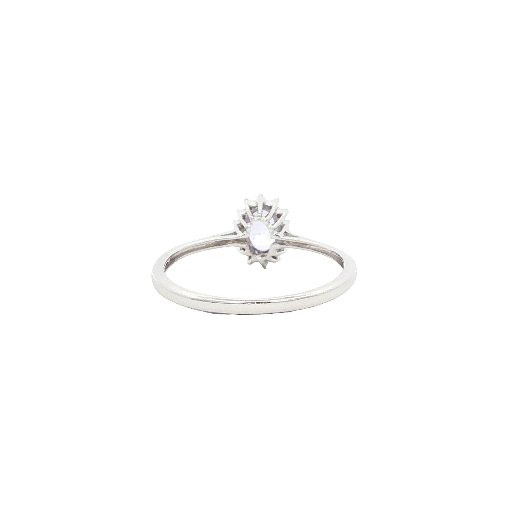 Ring with tanzanite and diamond 9 kt