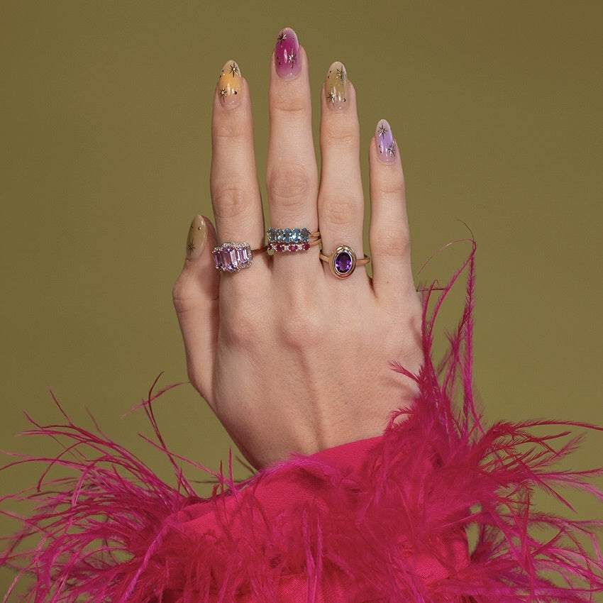 Ring met topaas 9 kt