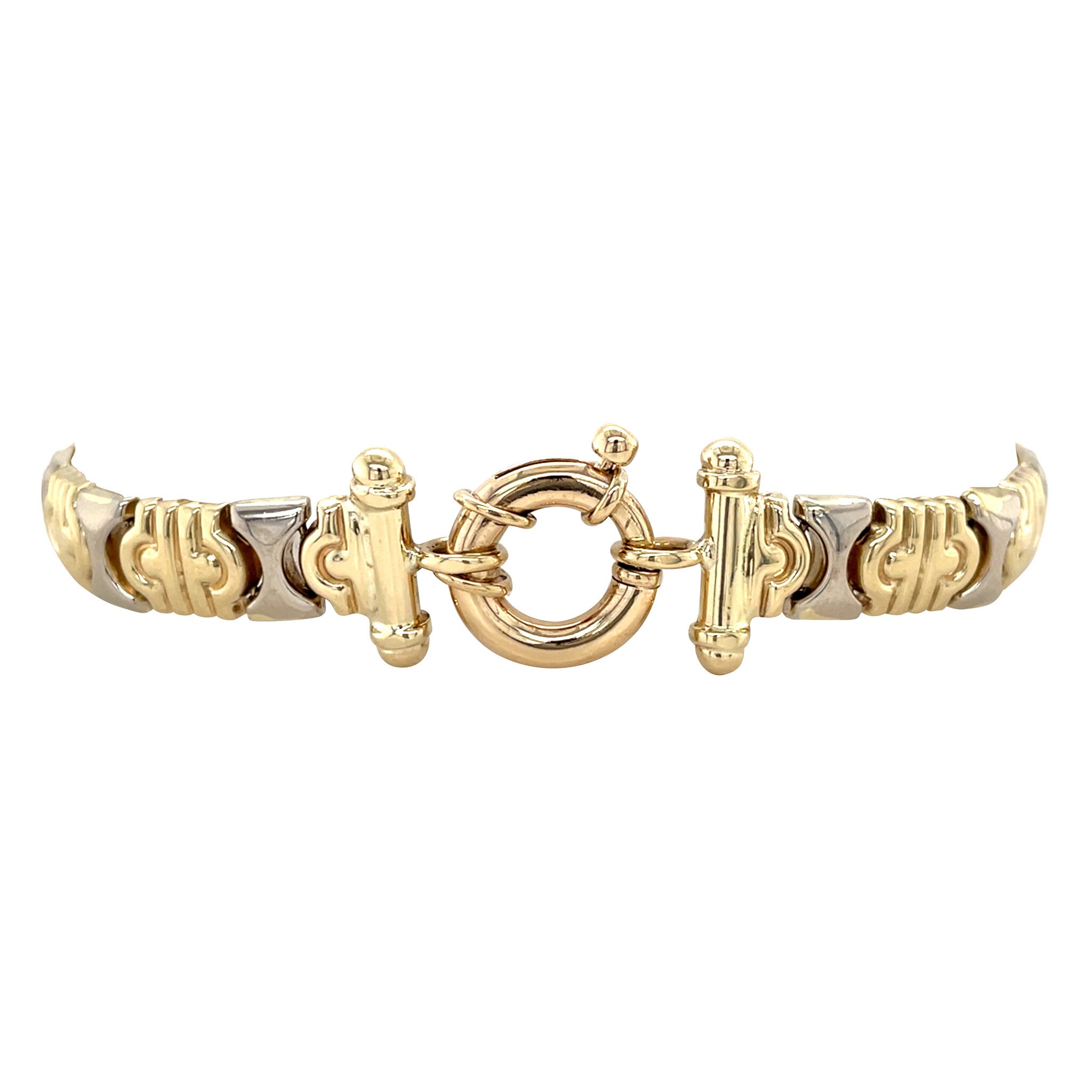 Bicolour gold vintage bracelet 14 kt