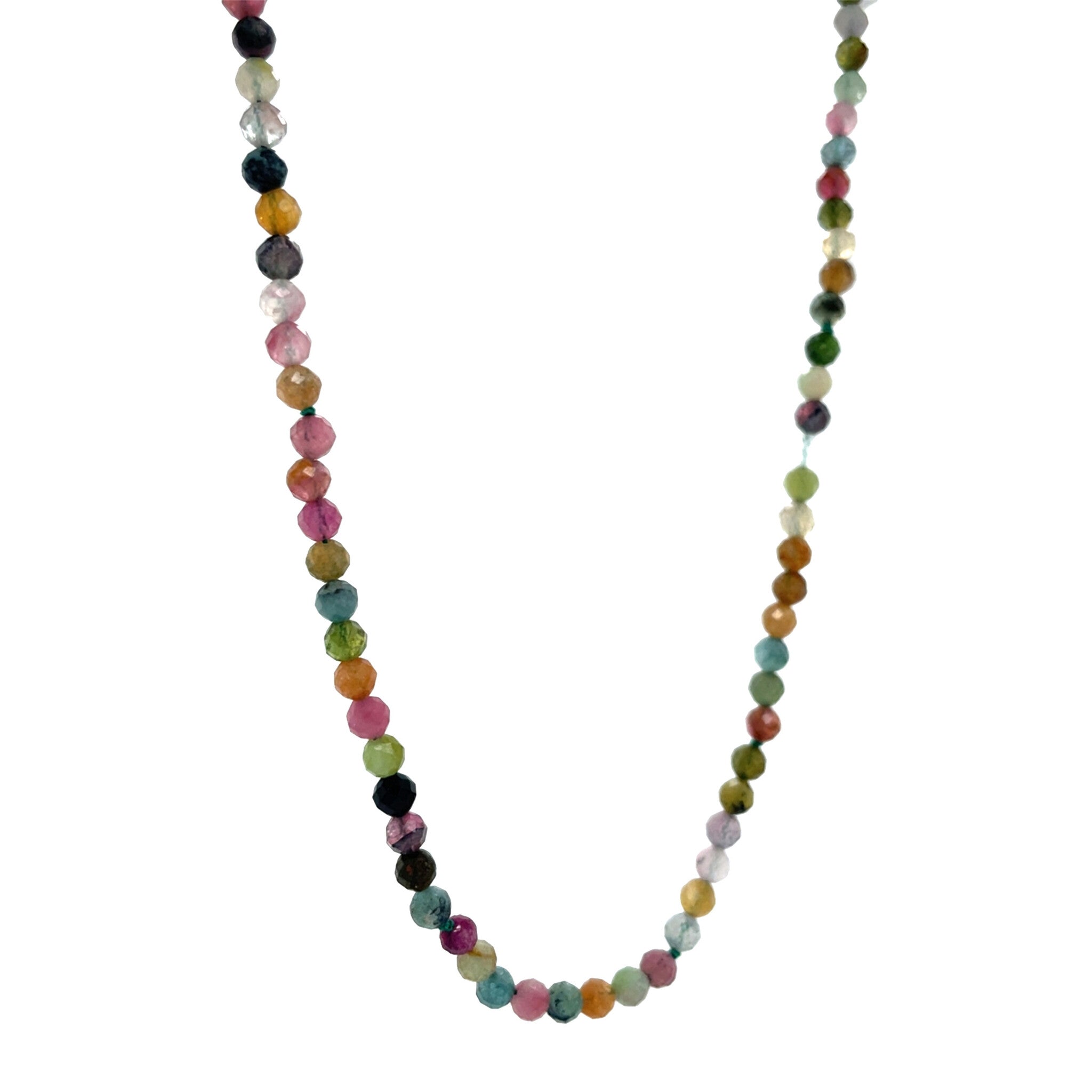 Vintage tourmaline necklace with gold clasp 18 kt