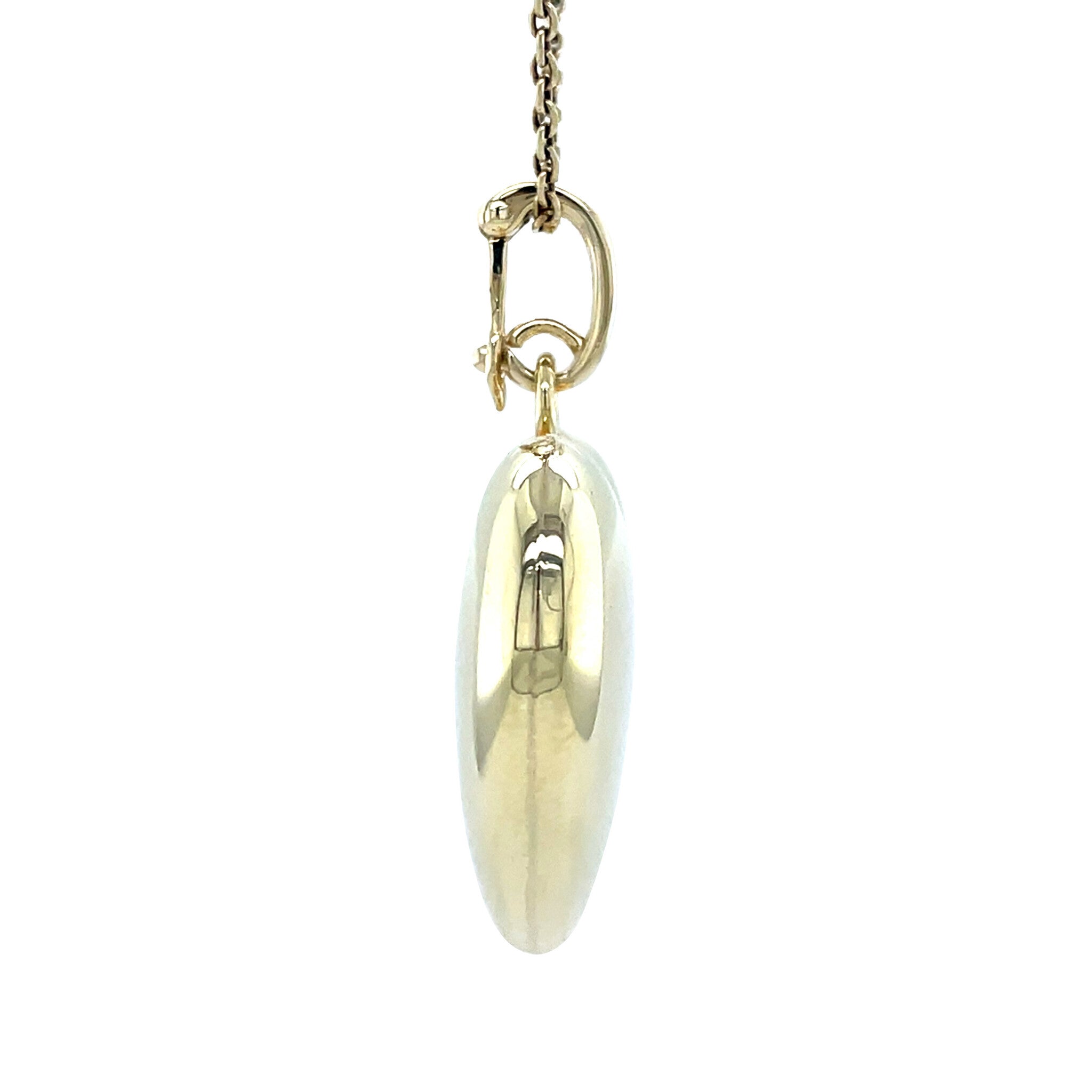 Vintage gouden hart hanger 14 krt