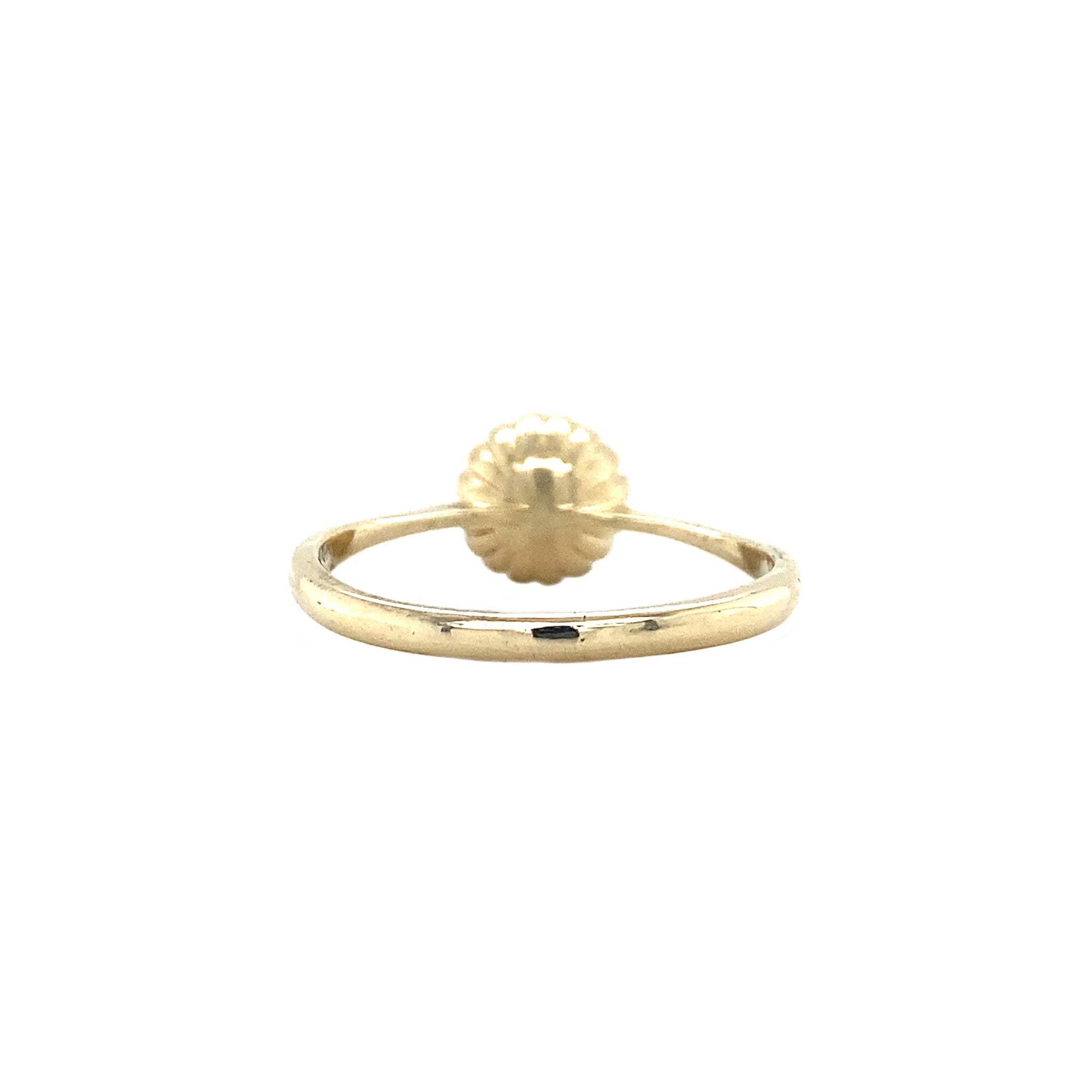 Gouden ring met parel 14 krt