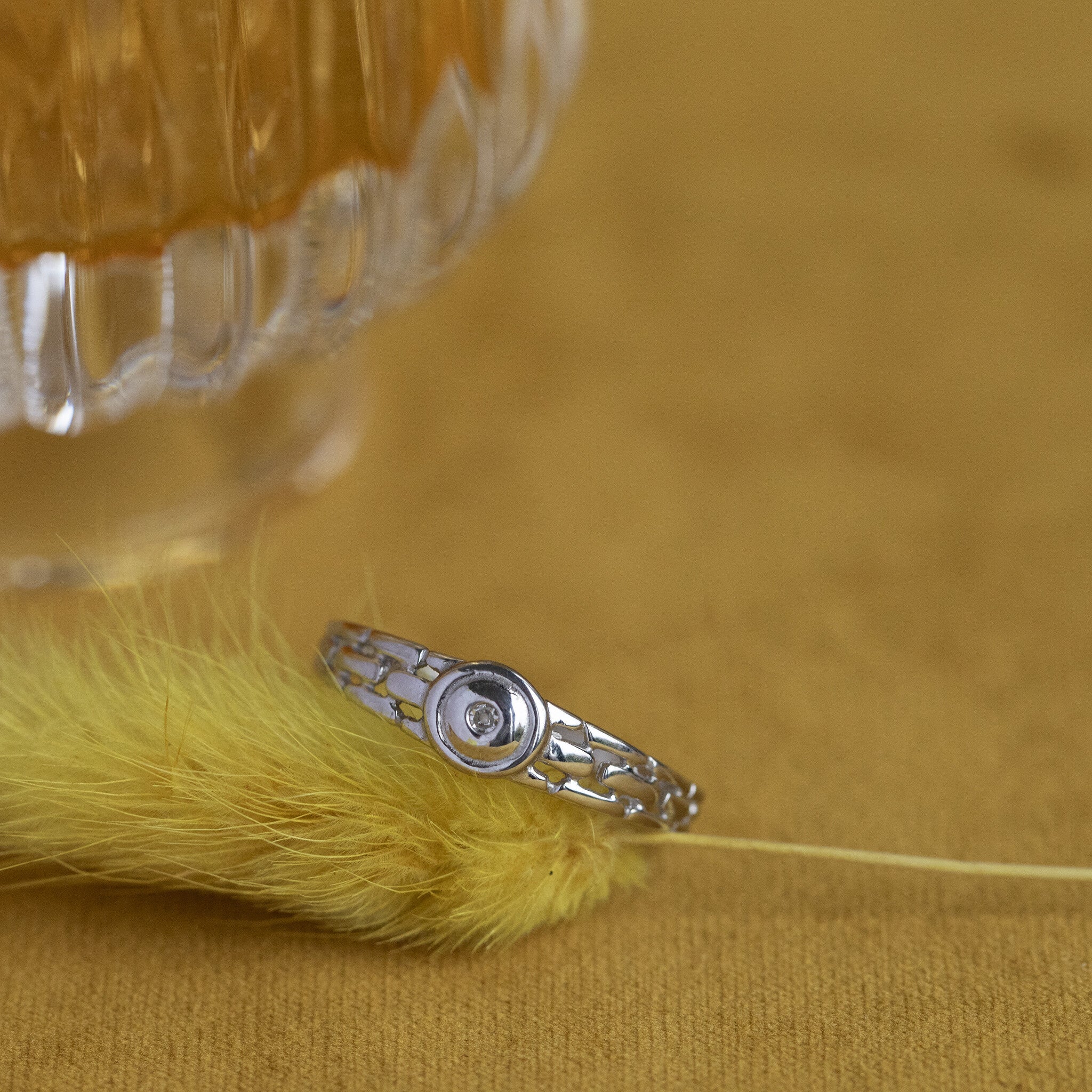 Ring met zirkonia 8 krt