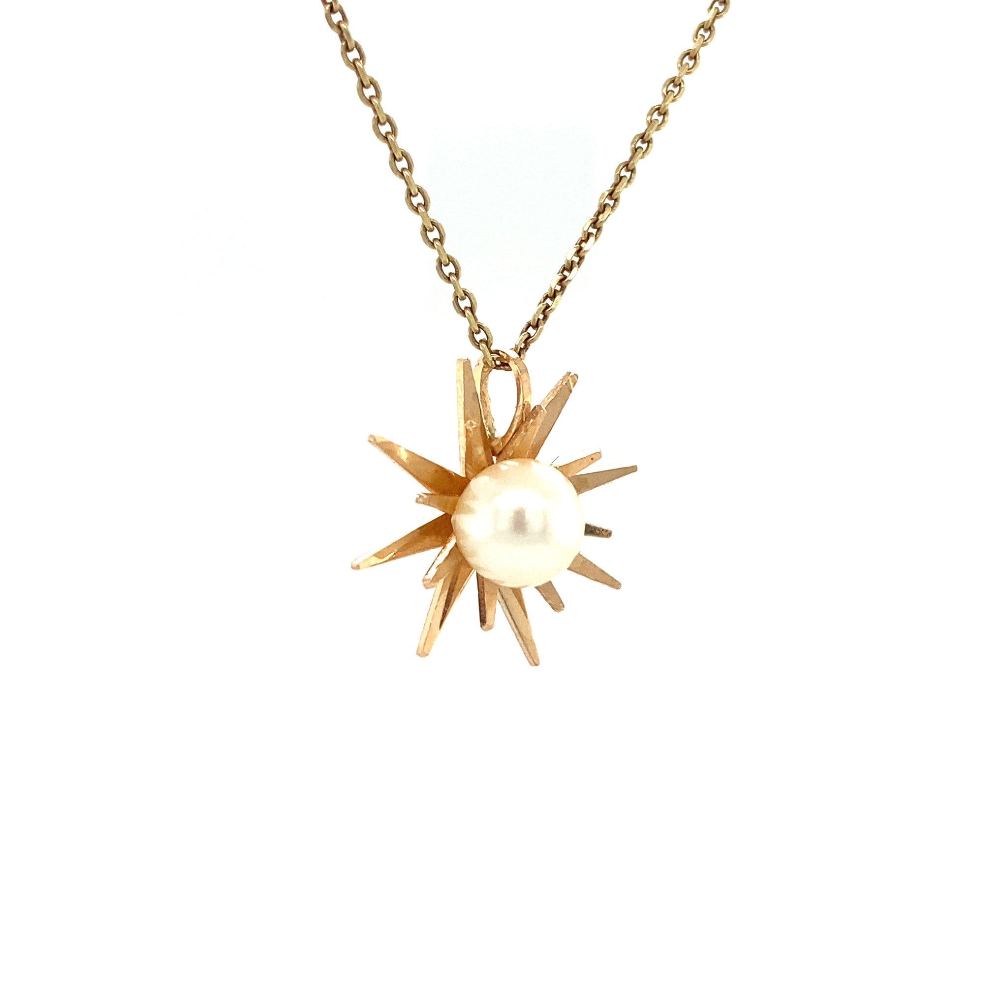 Gouden hanger met parel 14 krt