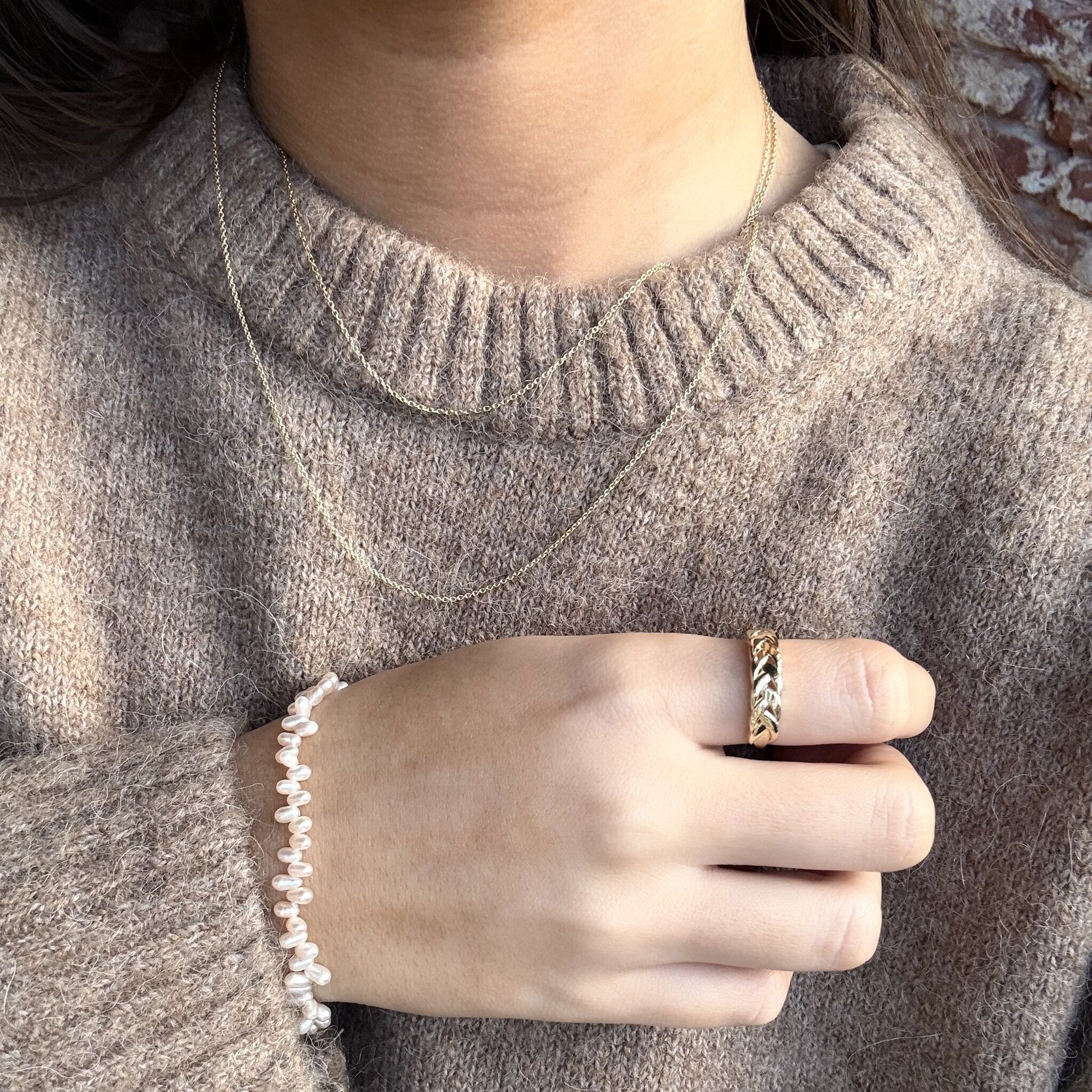 Gouden anker collier 14 krt