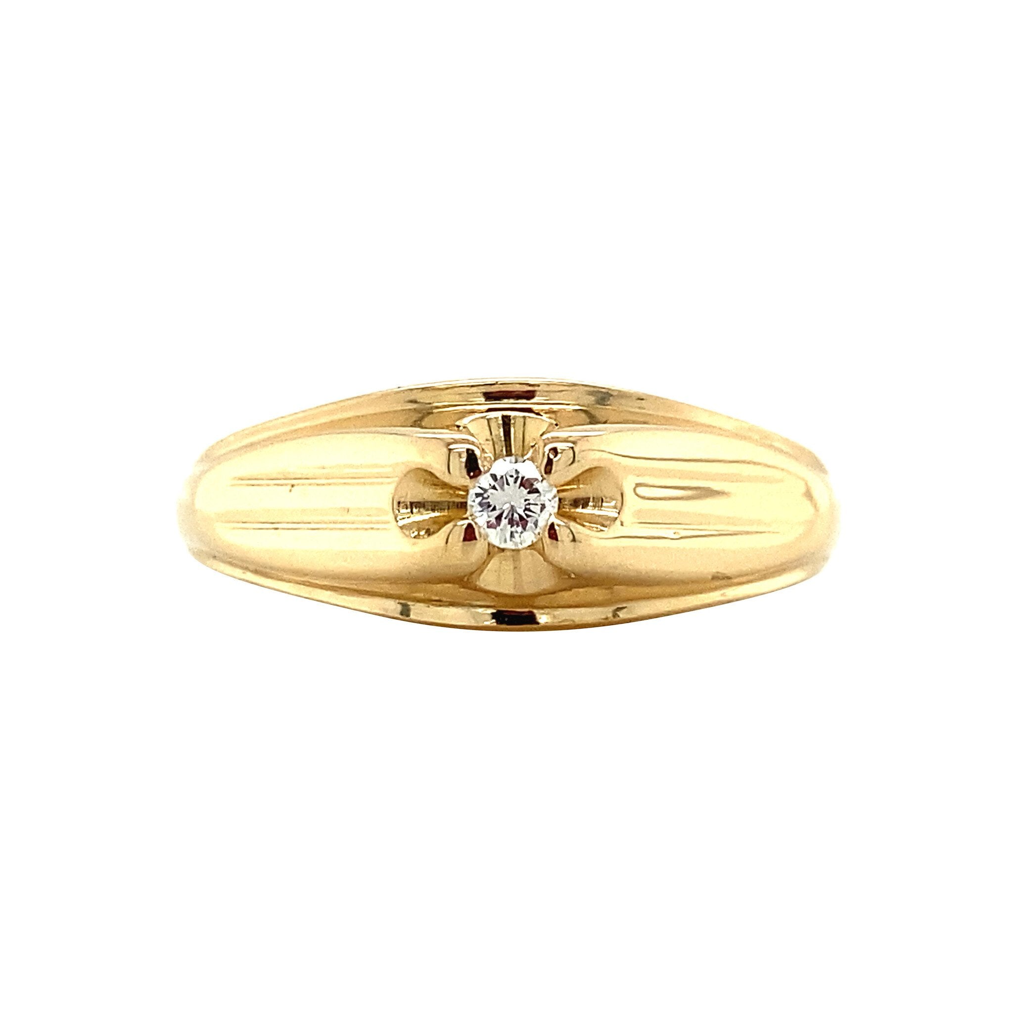 Gouden ring met diamant 18 krt
