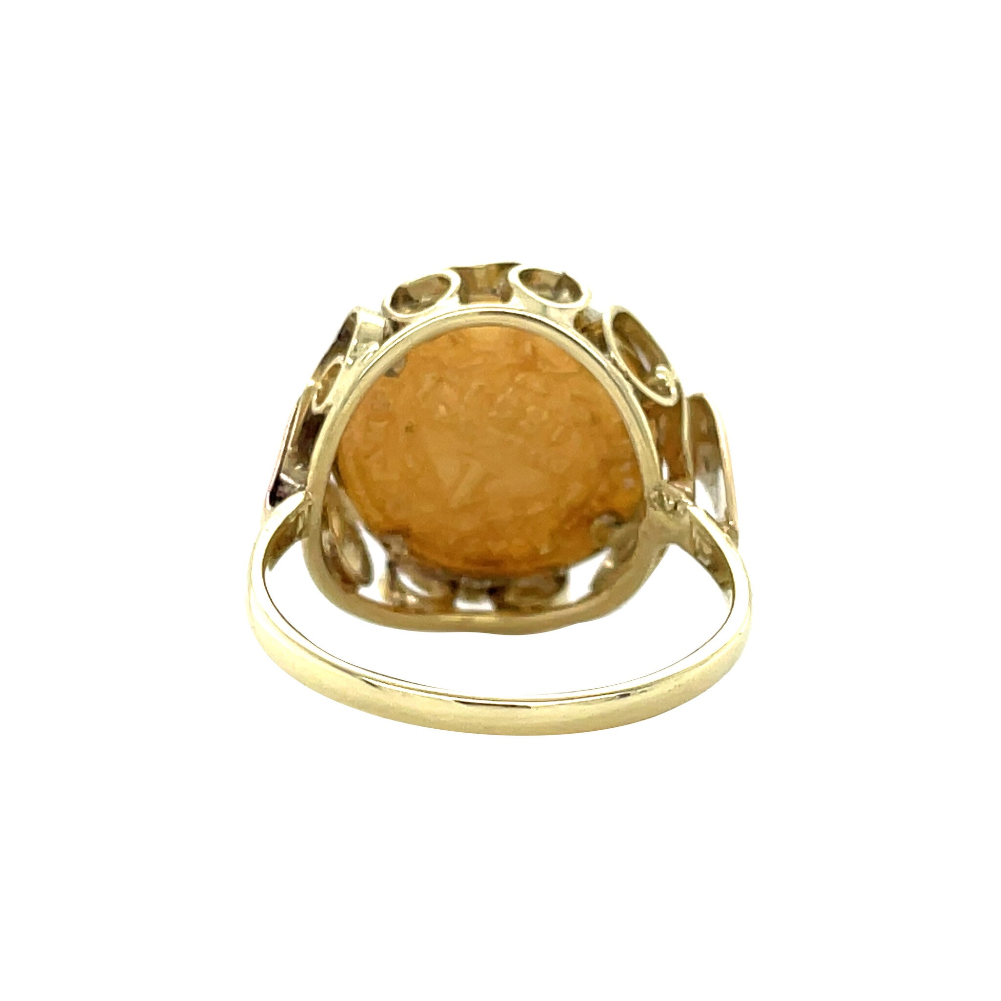 Gouden vintage munt ring 14 kt