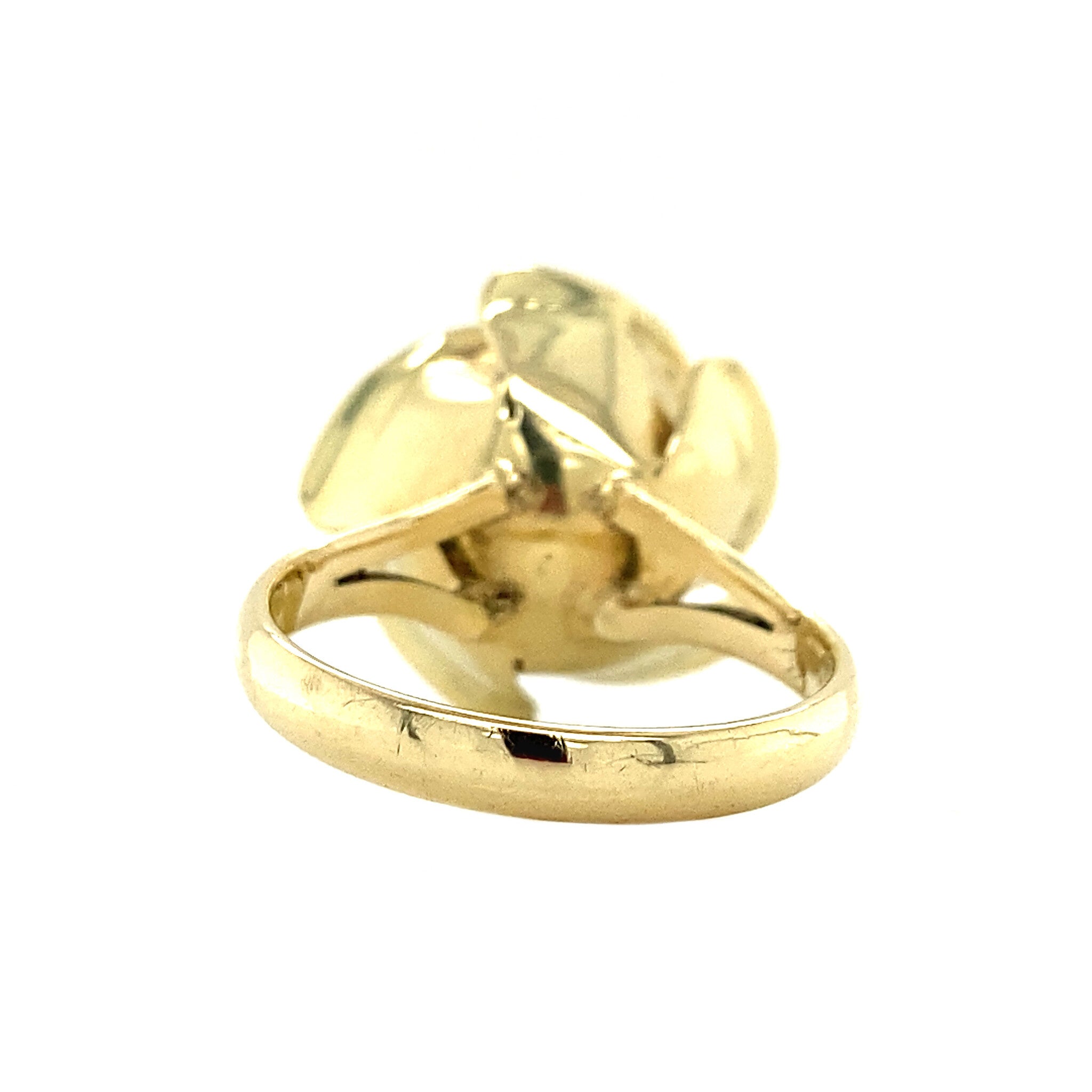 Gouden ring met triplet 14 krt