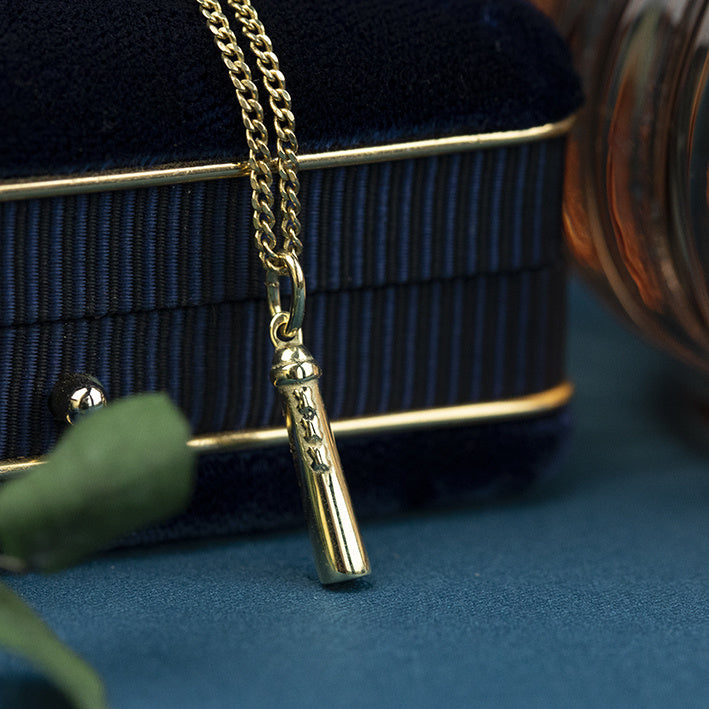 Gouden vintage Amsterdammertje hanger 14 krt