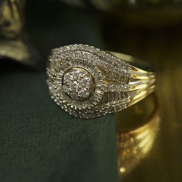 Gouden ring met diamant 14 krt