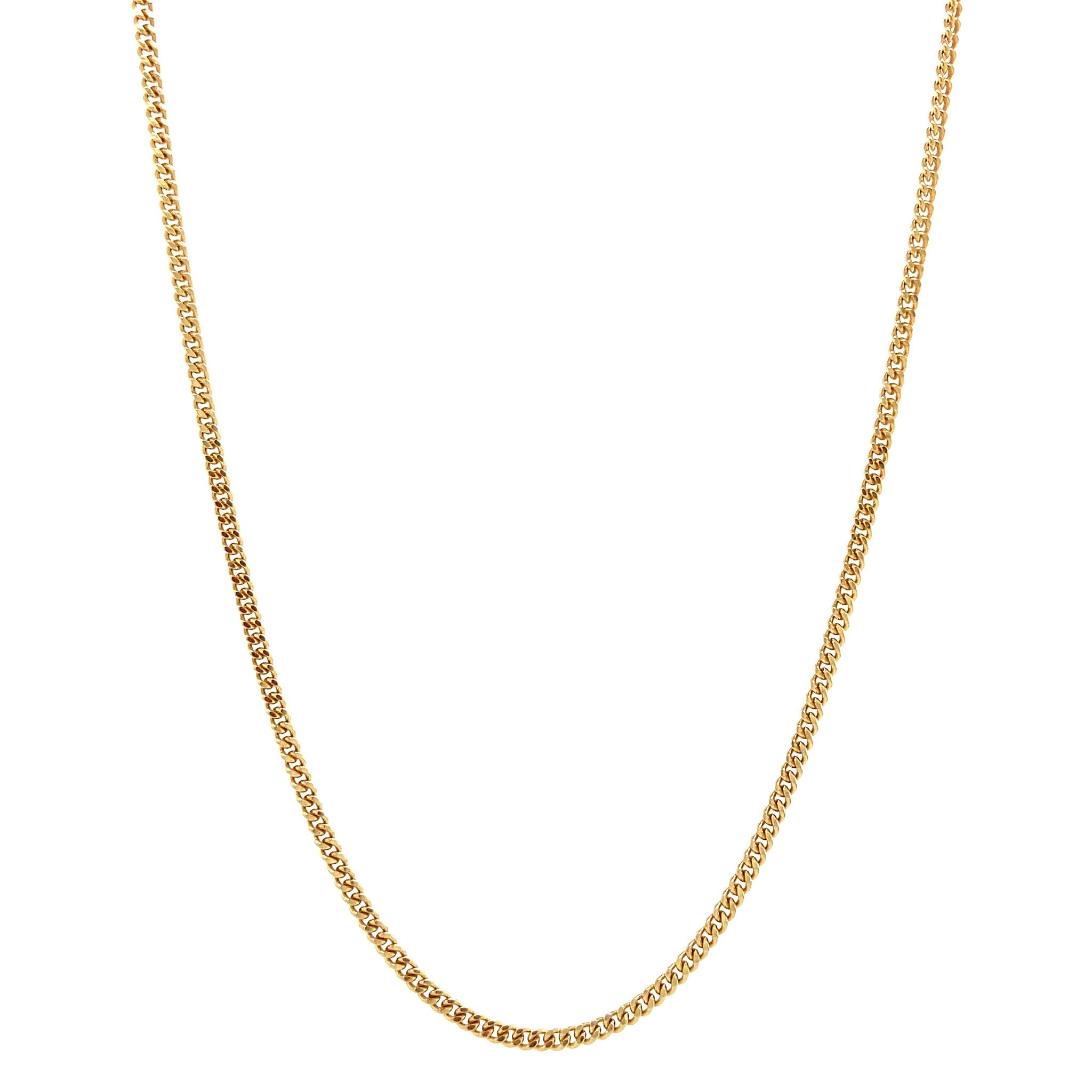 Gold gourmet chain necklace 50.5 cm 14 kt