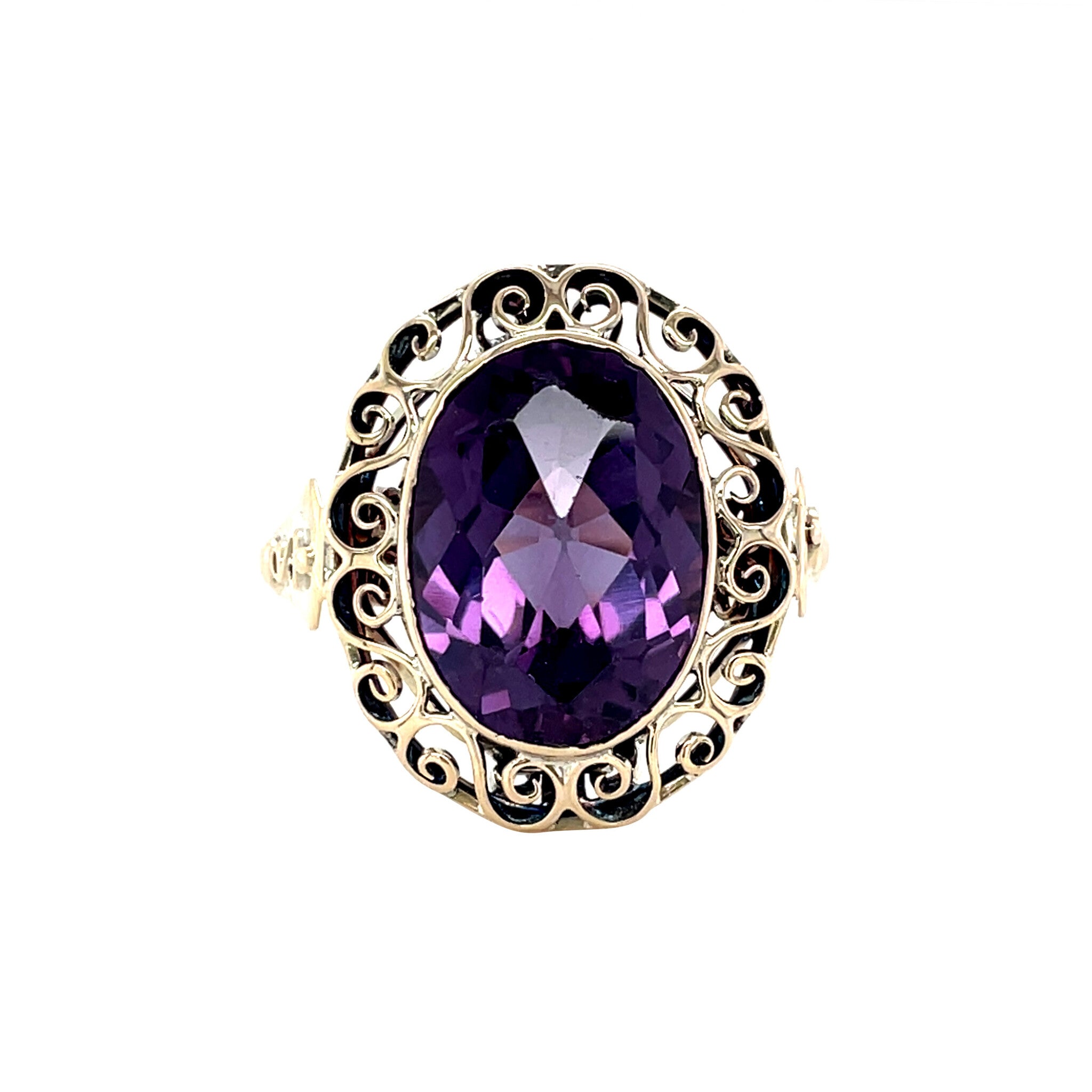 Vintage 12 kt sapphire ring